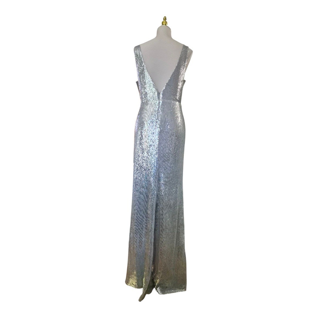 Novaluxe silver sequence Maxi gown Size L