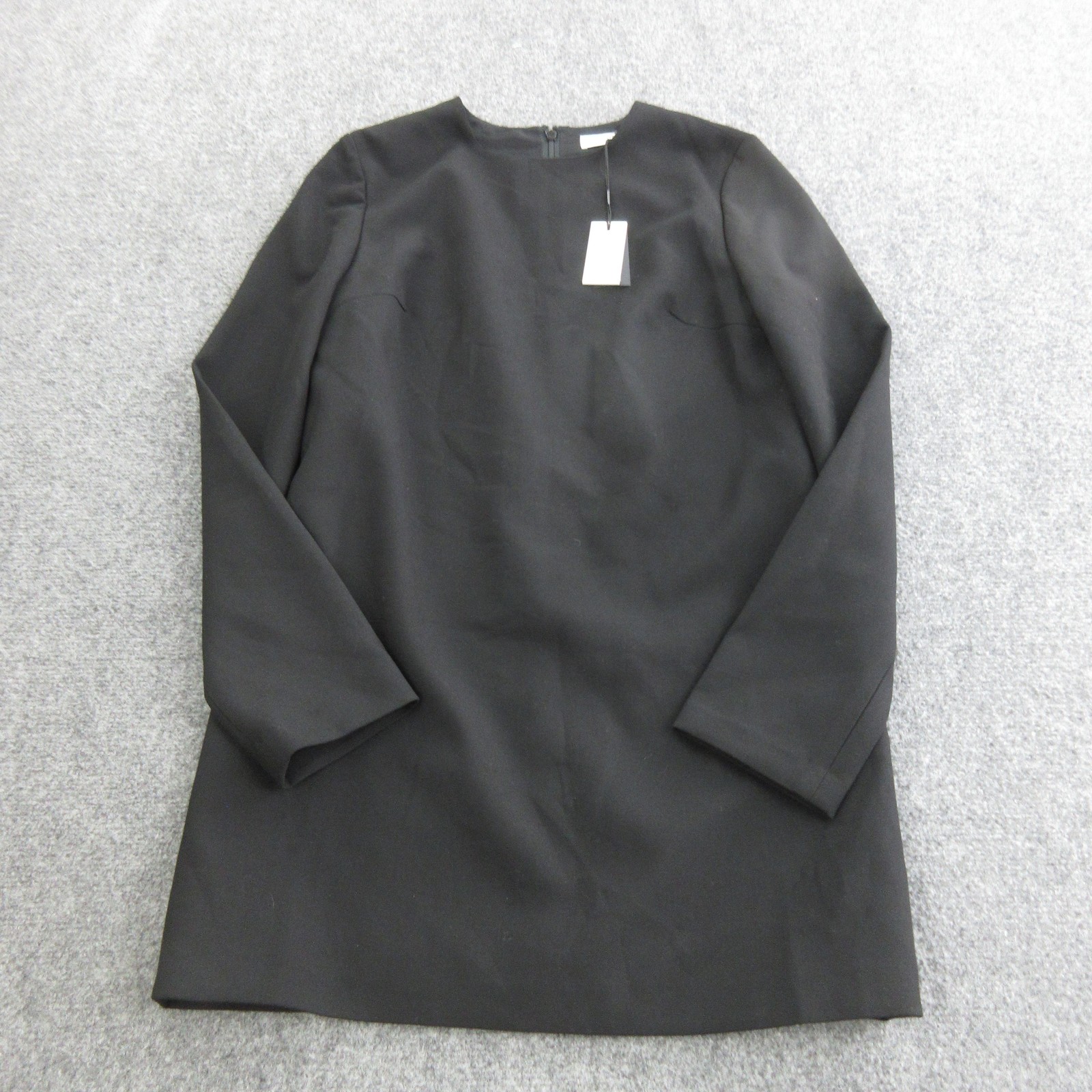 Babaton Dress Womens S Black Stretch Woven Shift Long Sleeve Short Work Office