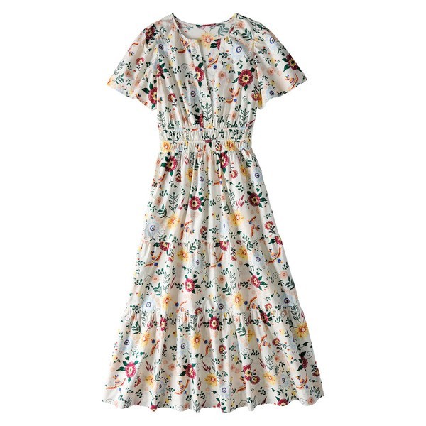 NEW Aldi Serra Floral Maxi Dress. Size XL (16-18). 100% Lightweight Cotton.