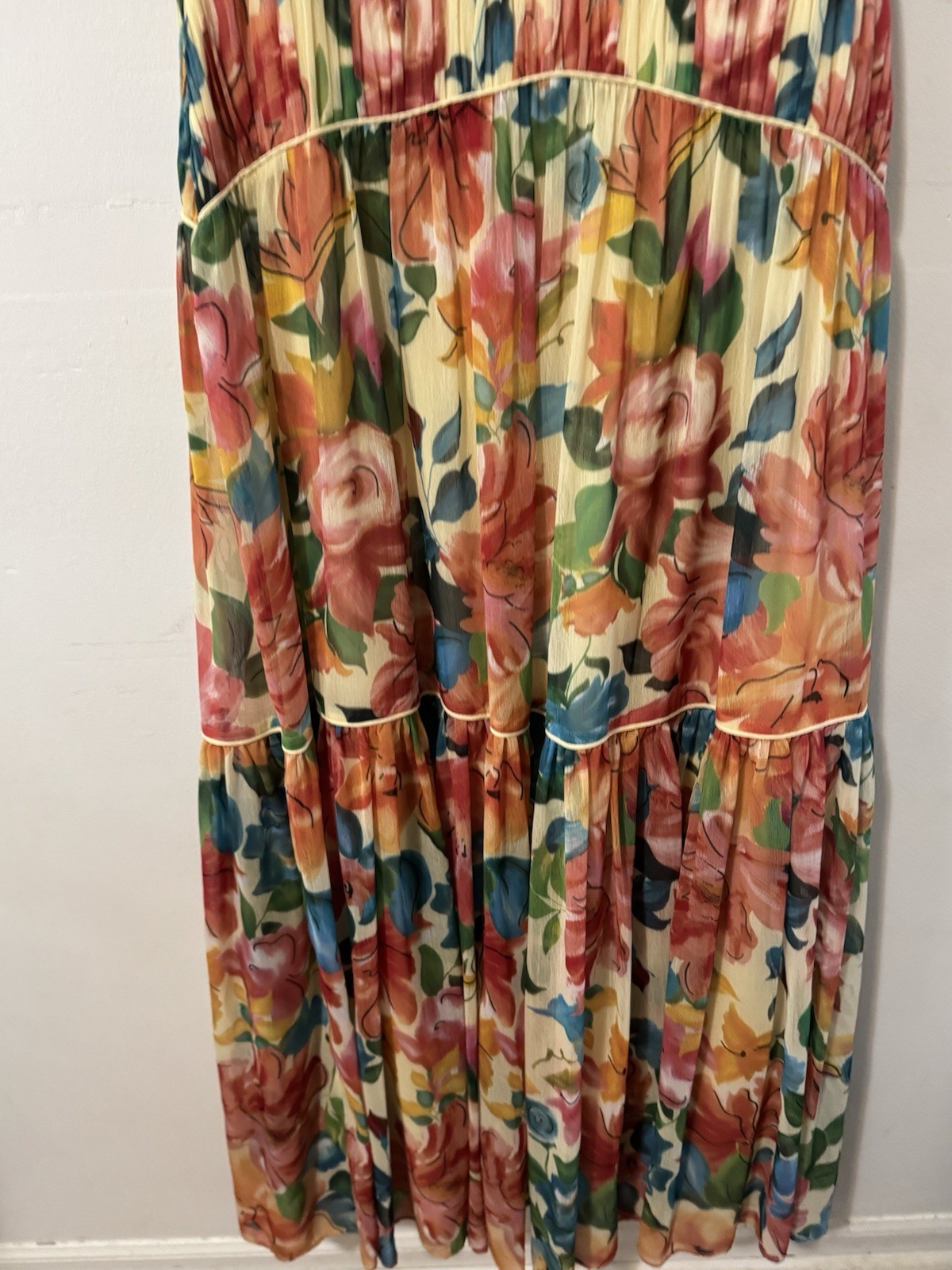 ONE33 SOCIAL puff sleeve Floral maxi Gown dress in floral Sz 12