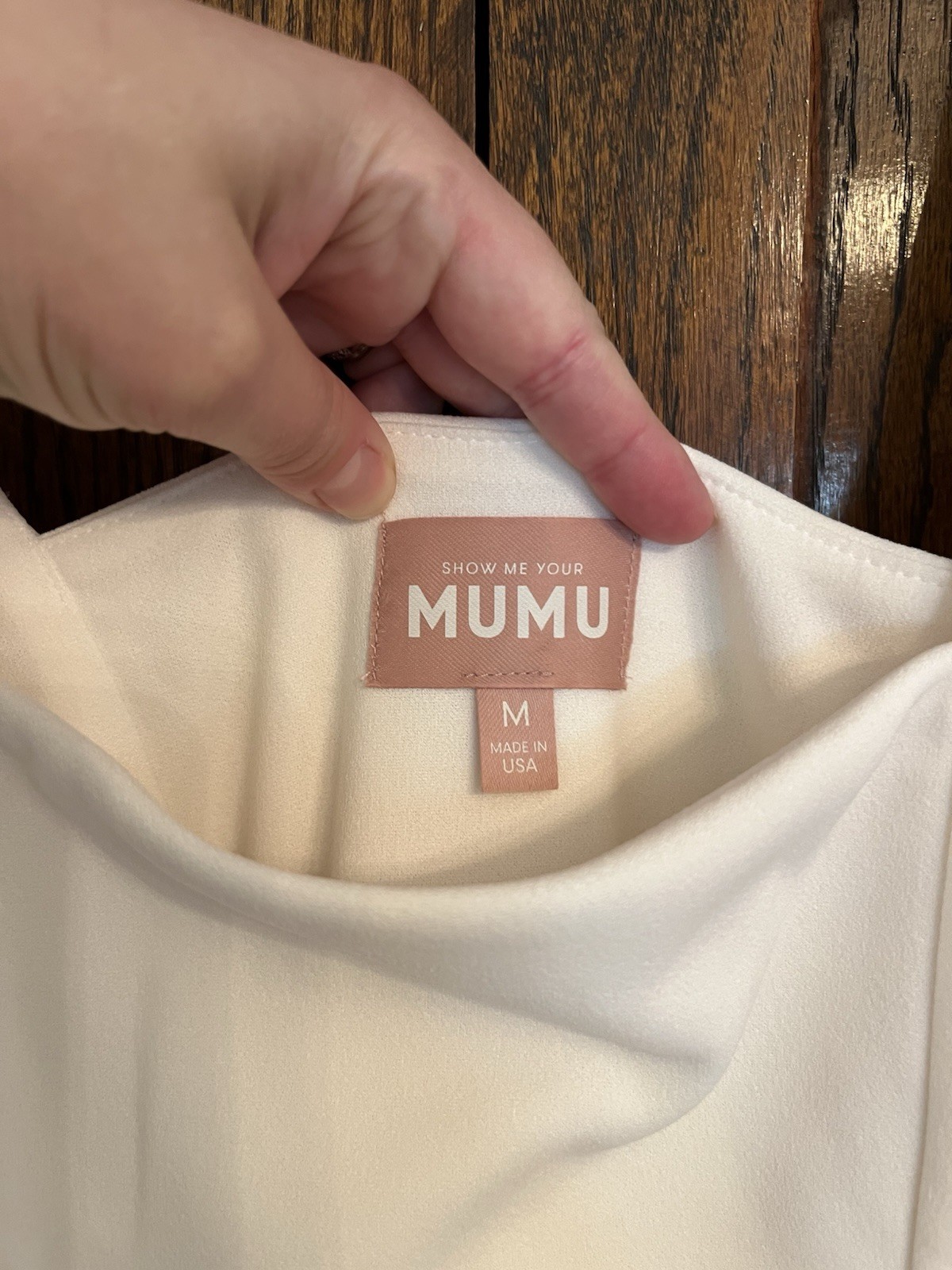 Show Me Your Mumu Eden Midi White Ivory Stretch Dress *Current Style* Size Med