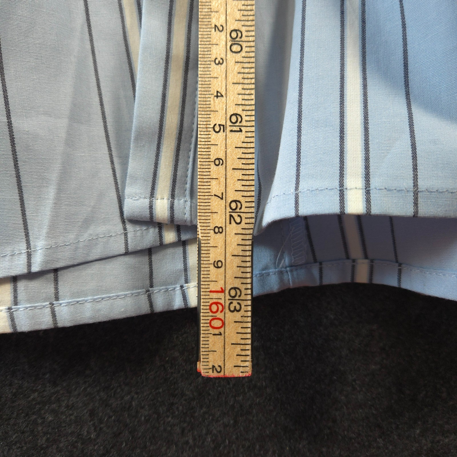 NWT AVA & VIV Blue/White Stripe POPLIN SHIRT DRESS Size XXL Defined Waist