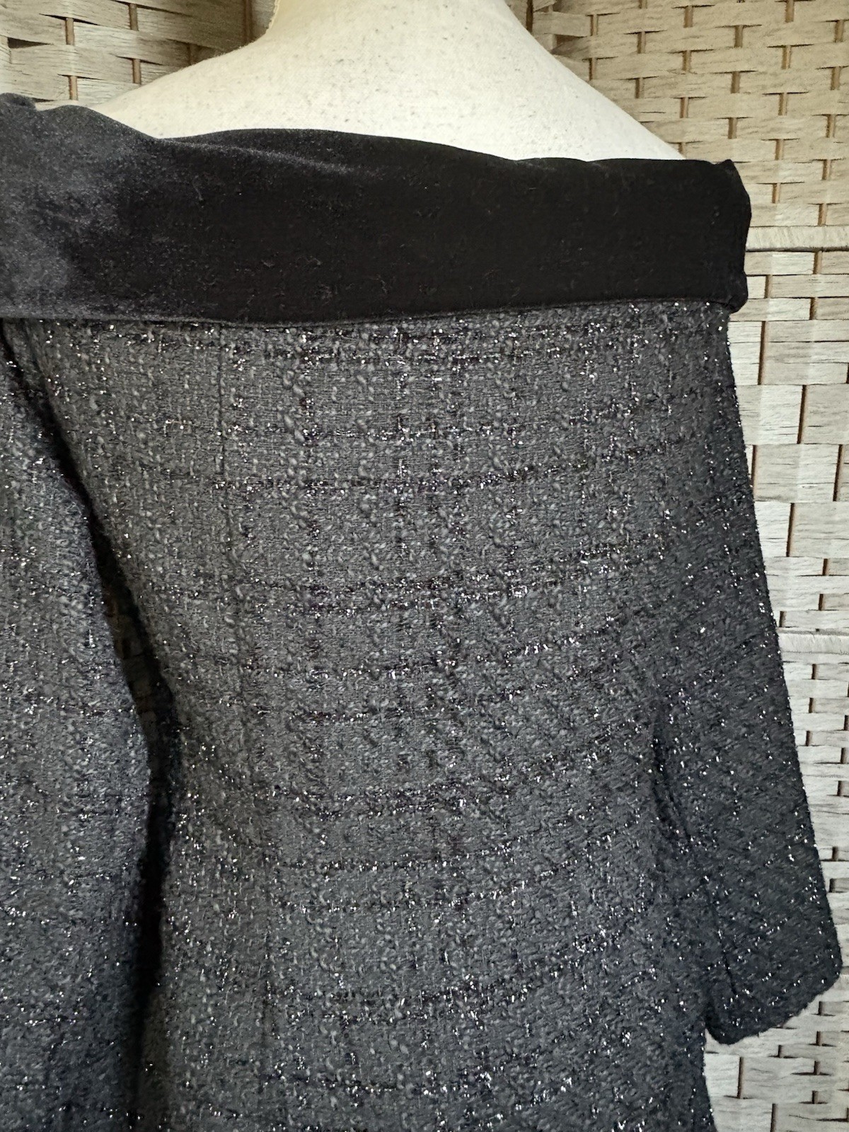 Miss Selfridge Womens Black Polyester Blend Bodycon Size 10 Off the Shoulder