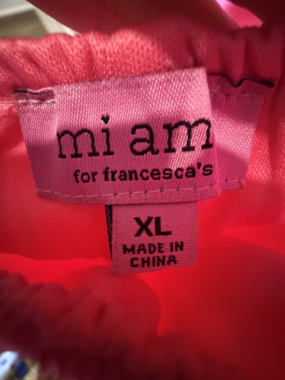 Mi Ami for Francesca’s Pink Ruffle Maxi Dress Women’s Size XL Fun Preppy