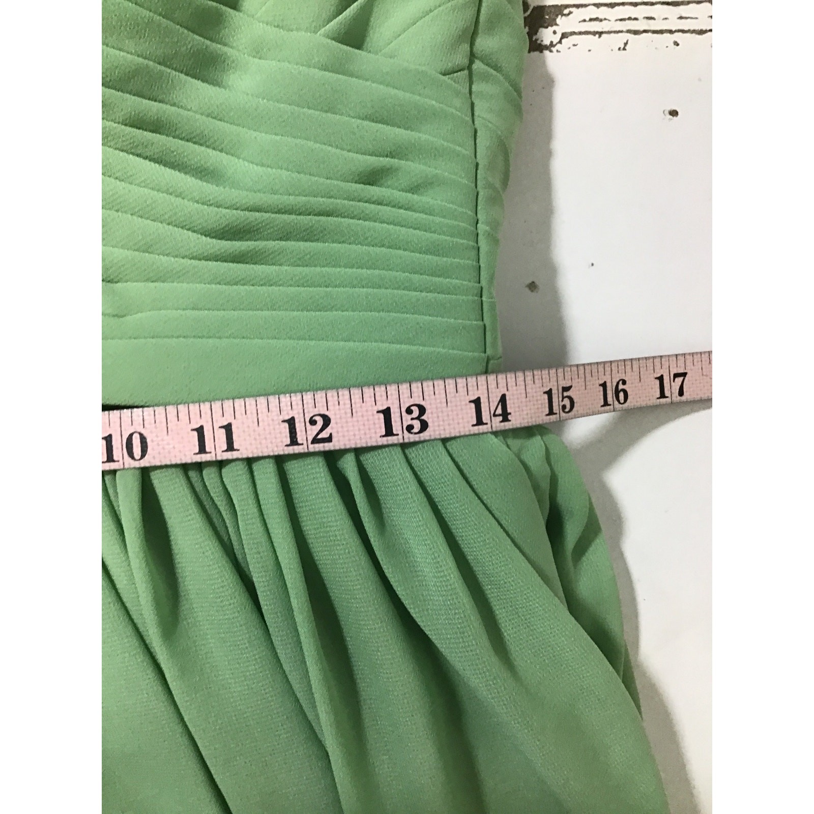 RYANTH Sz S Green Sleeveless Pleated Lace up Knee Length Party Dress NWT B42