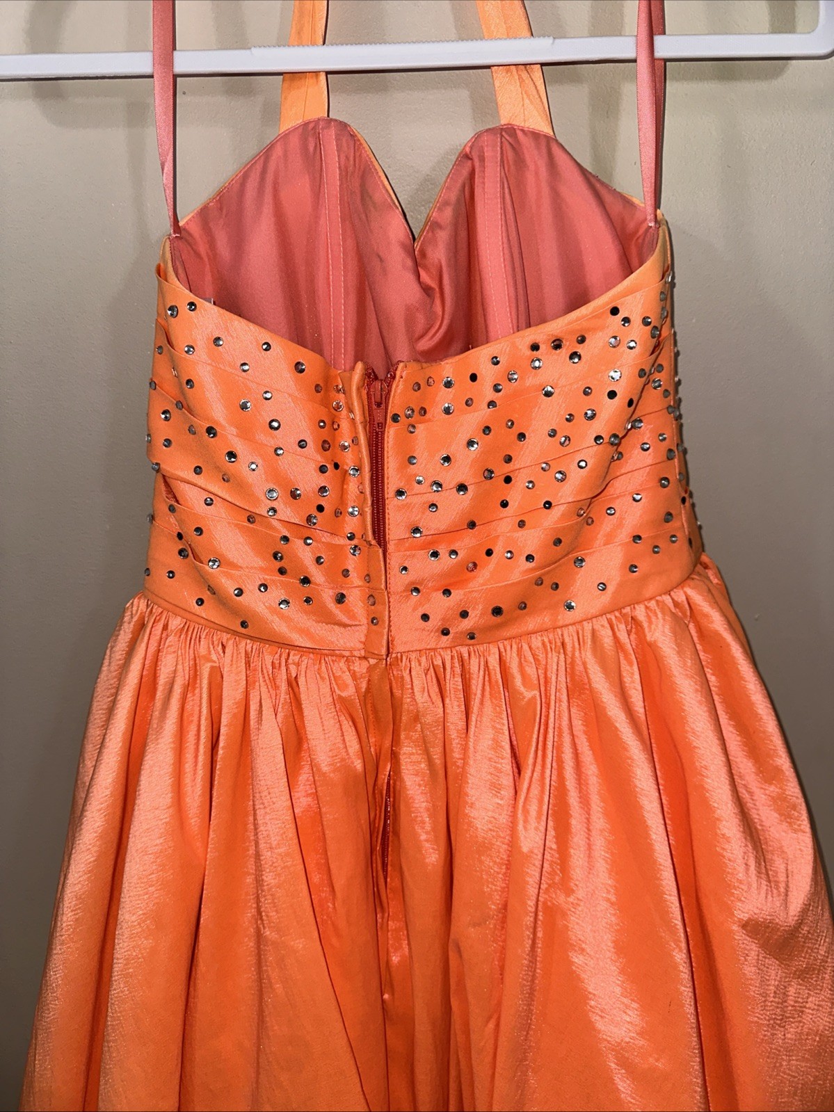 Gail McInnis Production Peach Sequin Junior /Sm Woman Dress Dance Cocktail Party
