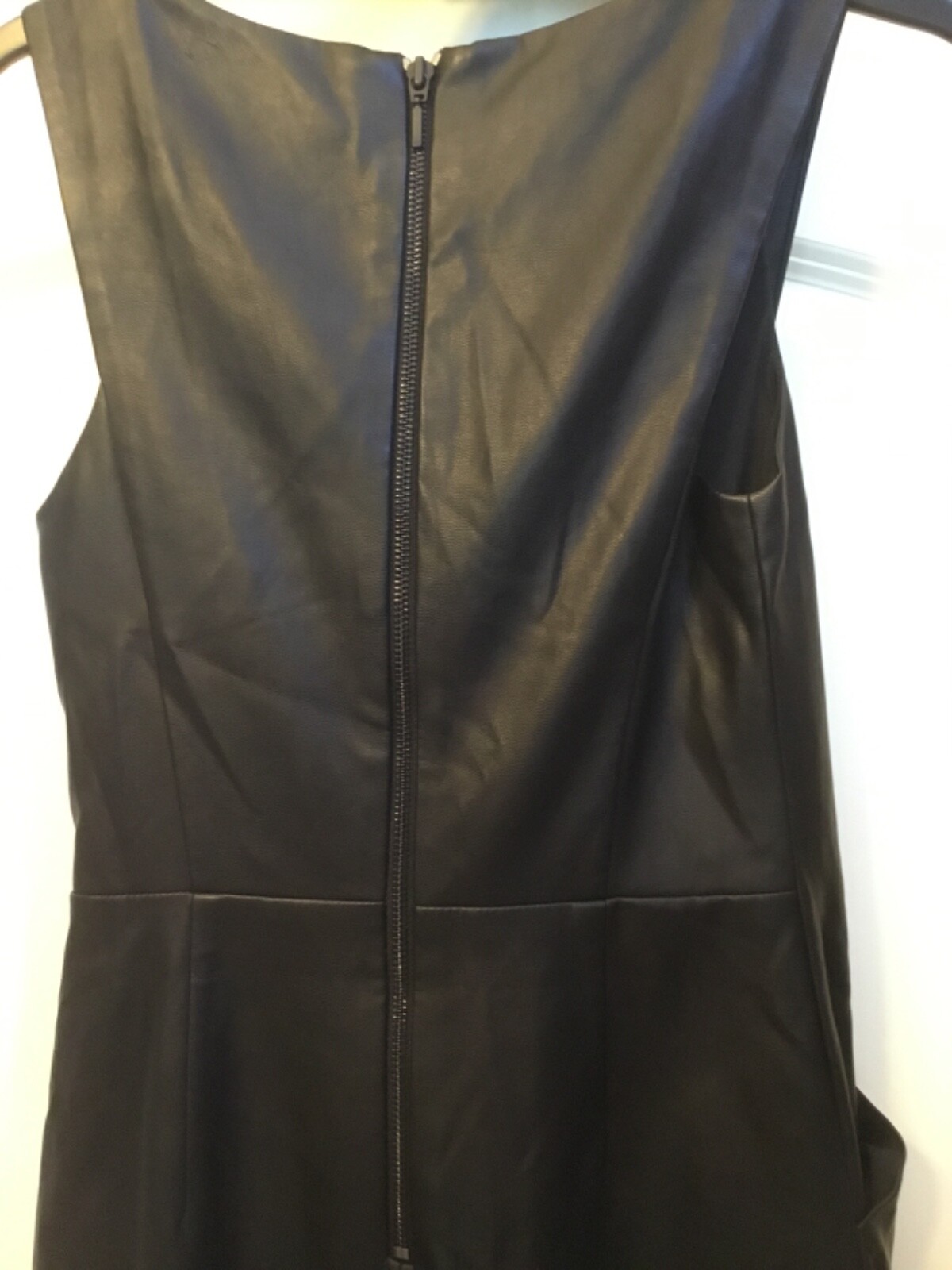 A/X Armani Exchange black faux leather shift dress – Size 2 – Sleeveless – NEW