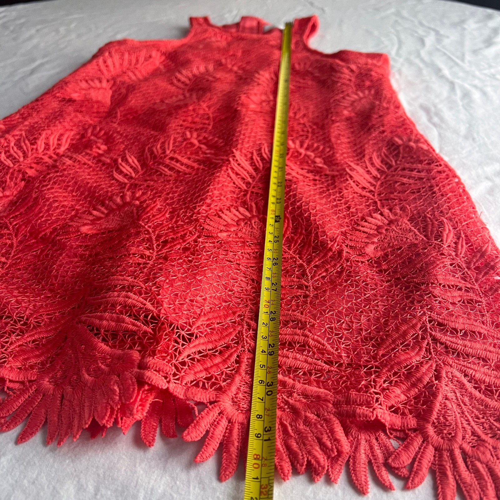 Lovers + Friends Caspian Lace Mini Shift Dress Coral XS Boho Revolve