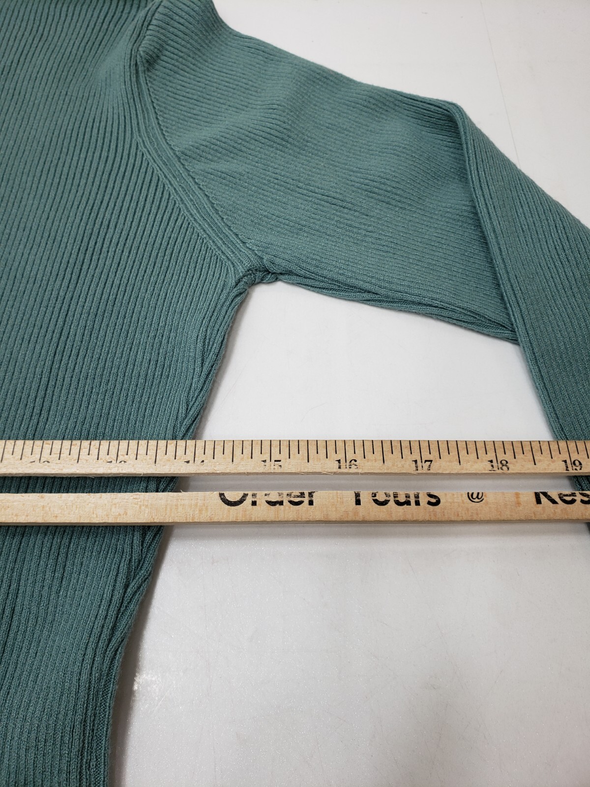 Deep Self Womens Dress Long Sleeve 1/4 Button Collared Stretch Ribbed Green M