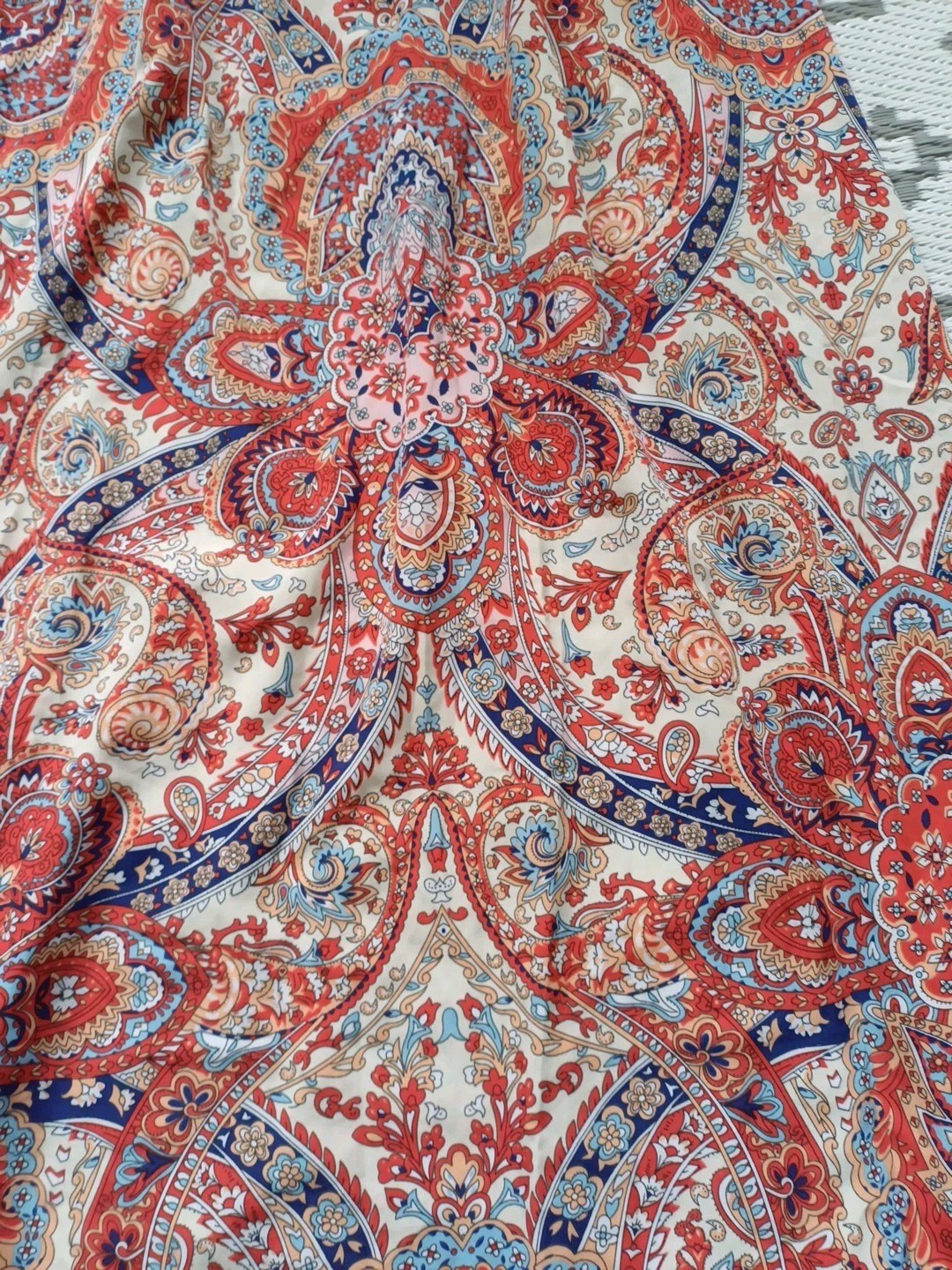 Pretty Boho Floral Paisley Print Floaty summer Dress 👗 Beach Holiday XL 14 16