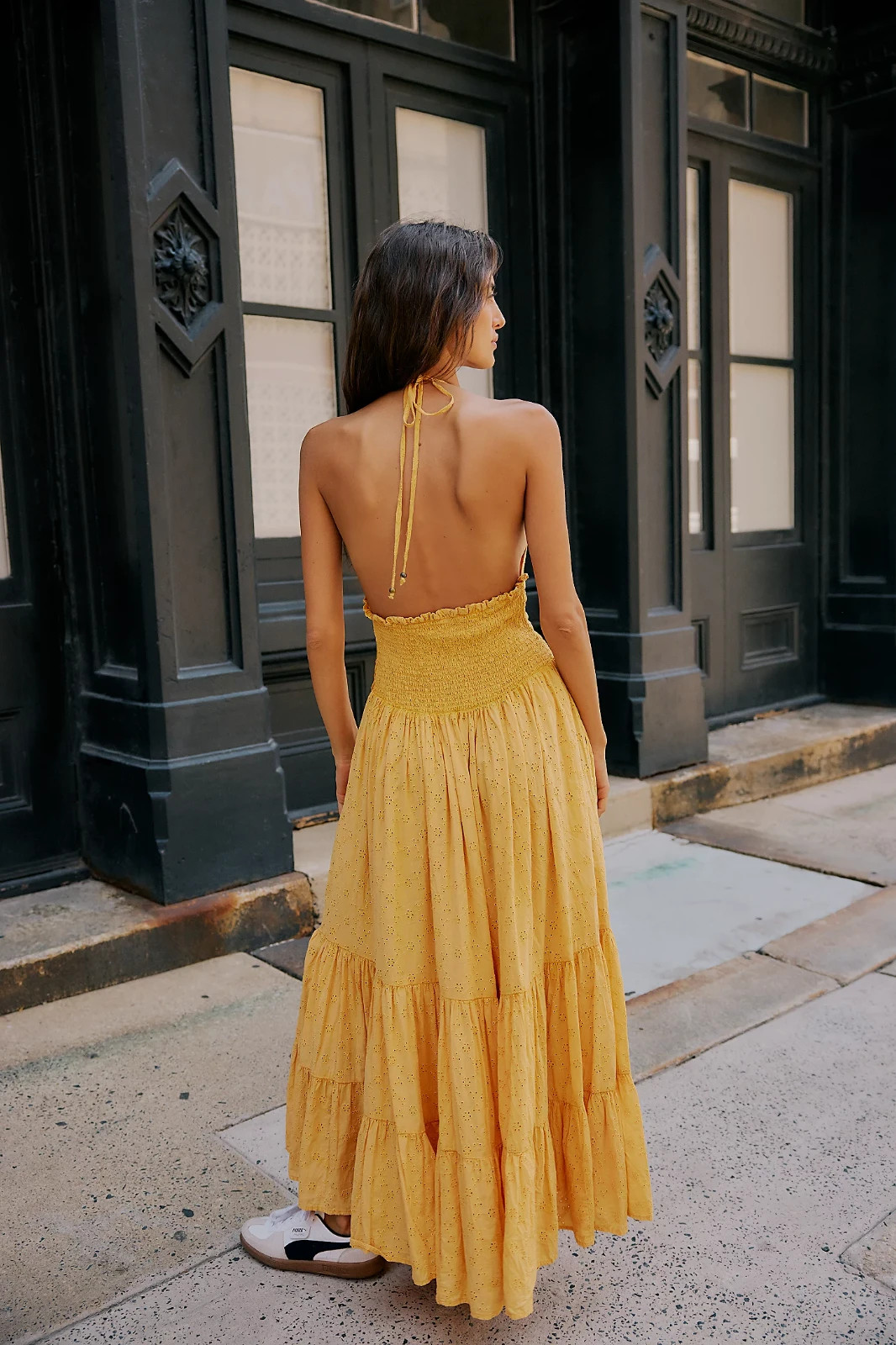 Free People Pintuck Paradise Maxi Dress XS 2 Women’s Backless Cotton NEW 46296