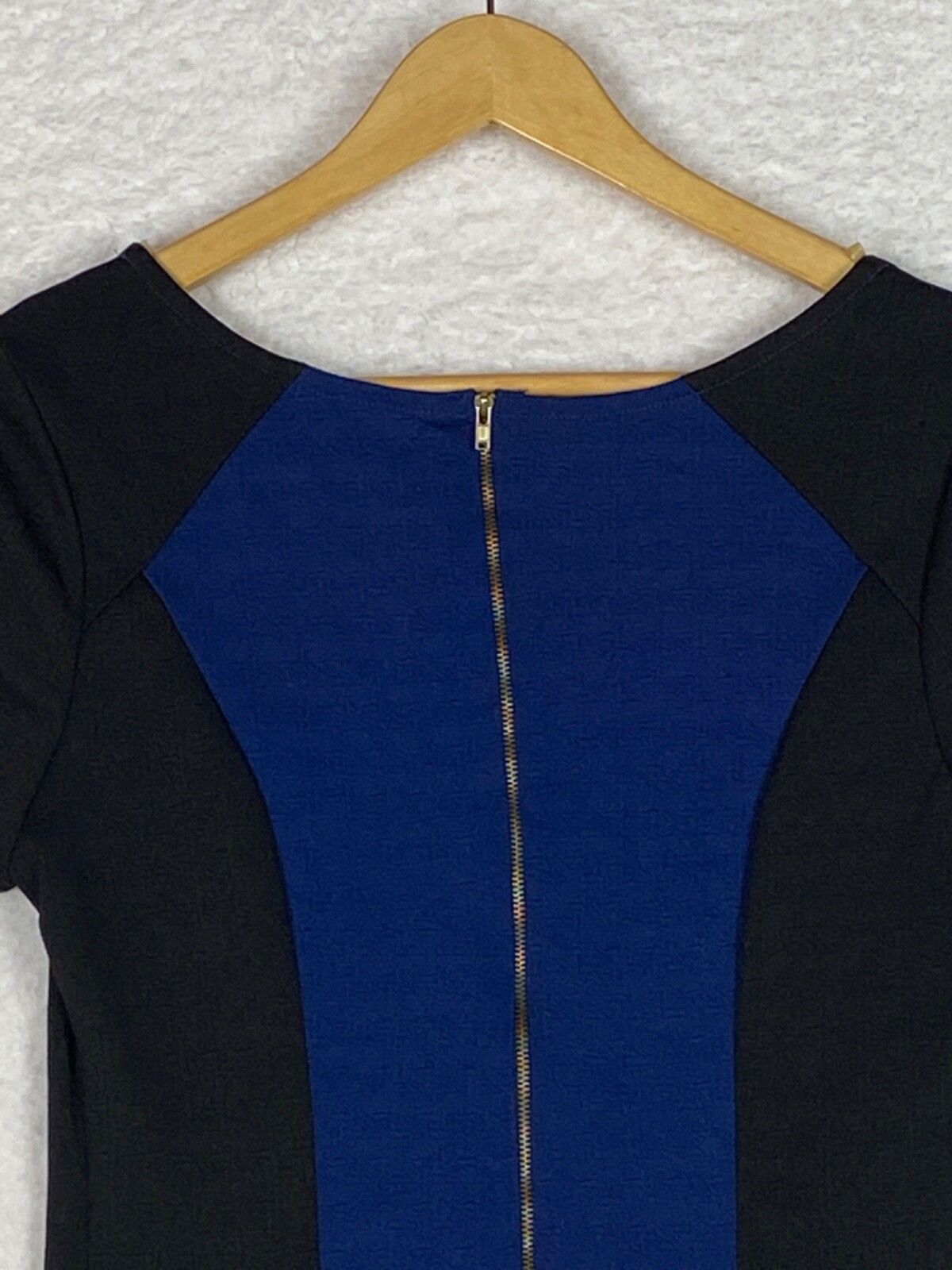 My Michelle Sheath Dress Junior 13 Color block Textured Short Sleeves Office