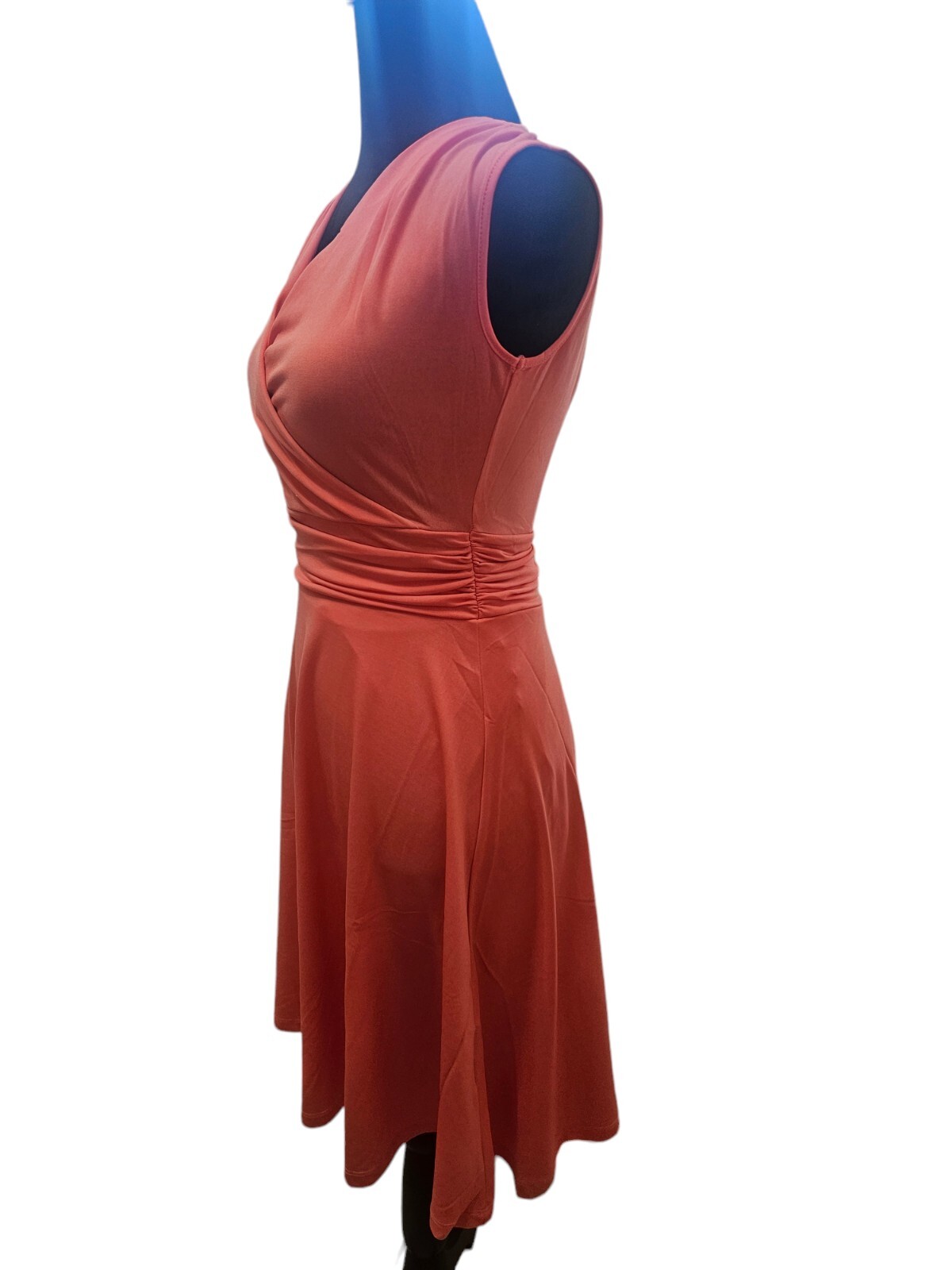 NWT Tam Ware Surplice Neckline Pleated Waist Fit & Flare Dress Small