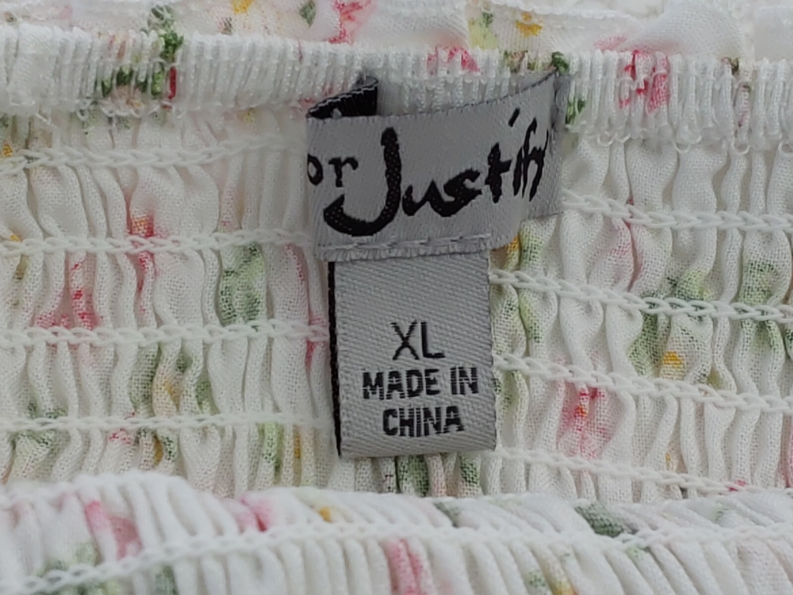 J for Justify Womens Size XL Floral Dress Elastic Spring Summer Comfort Vacation