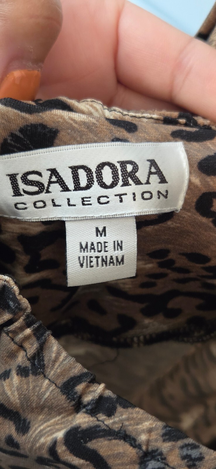 Vintage Collection Leopard Print Maxi Dress with Beaded Detail, Size M
