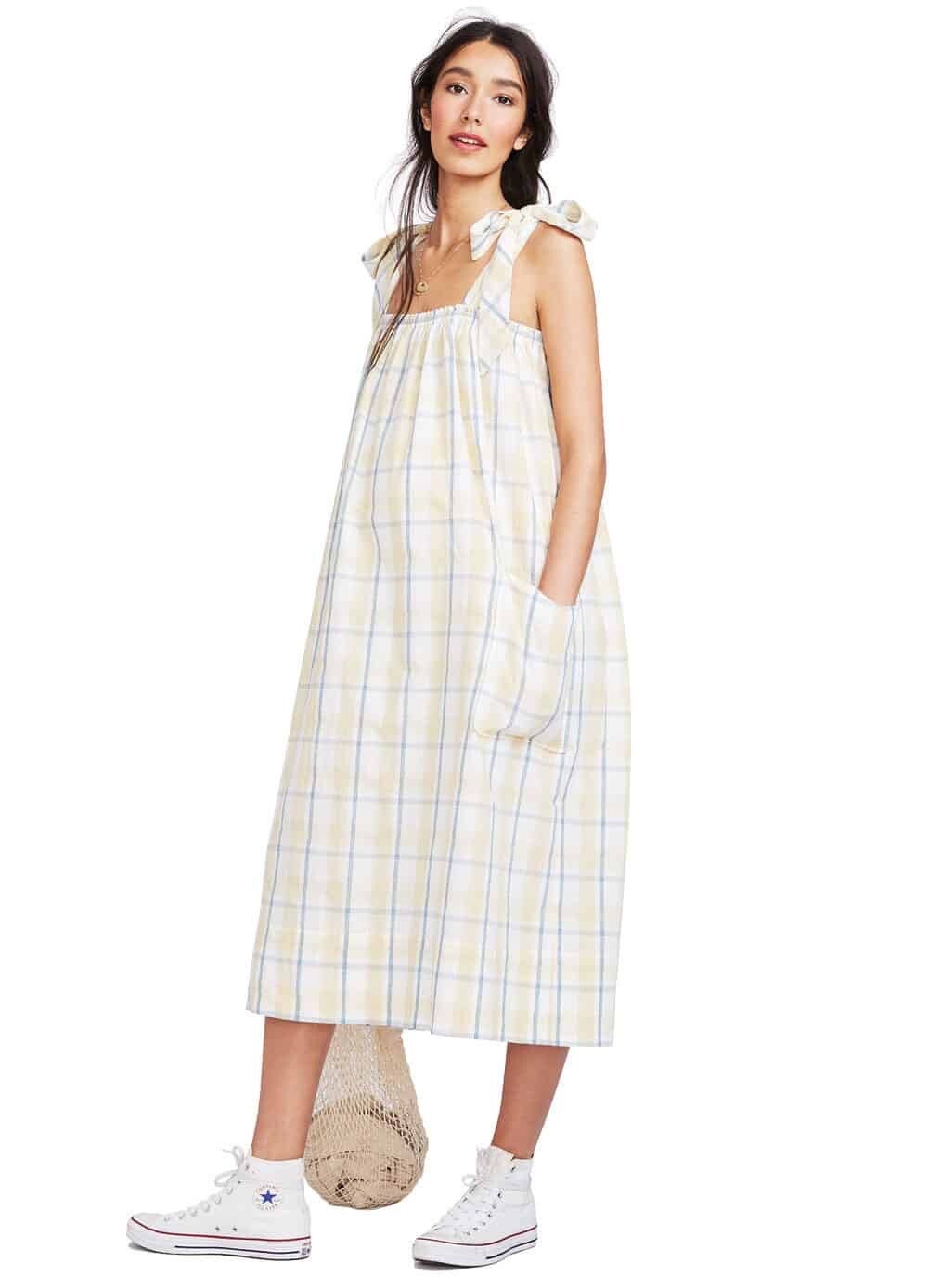 Hatch Maternity Women’s THE ALEXIA DRESS Sunflower Cotton Size 1 (S/4-6) NEW