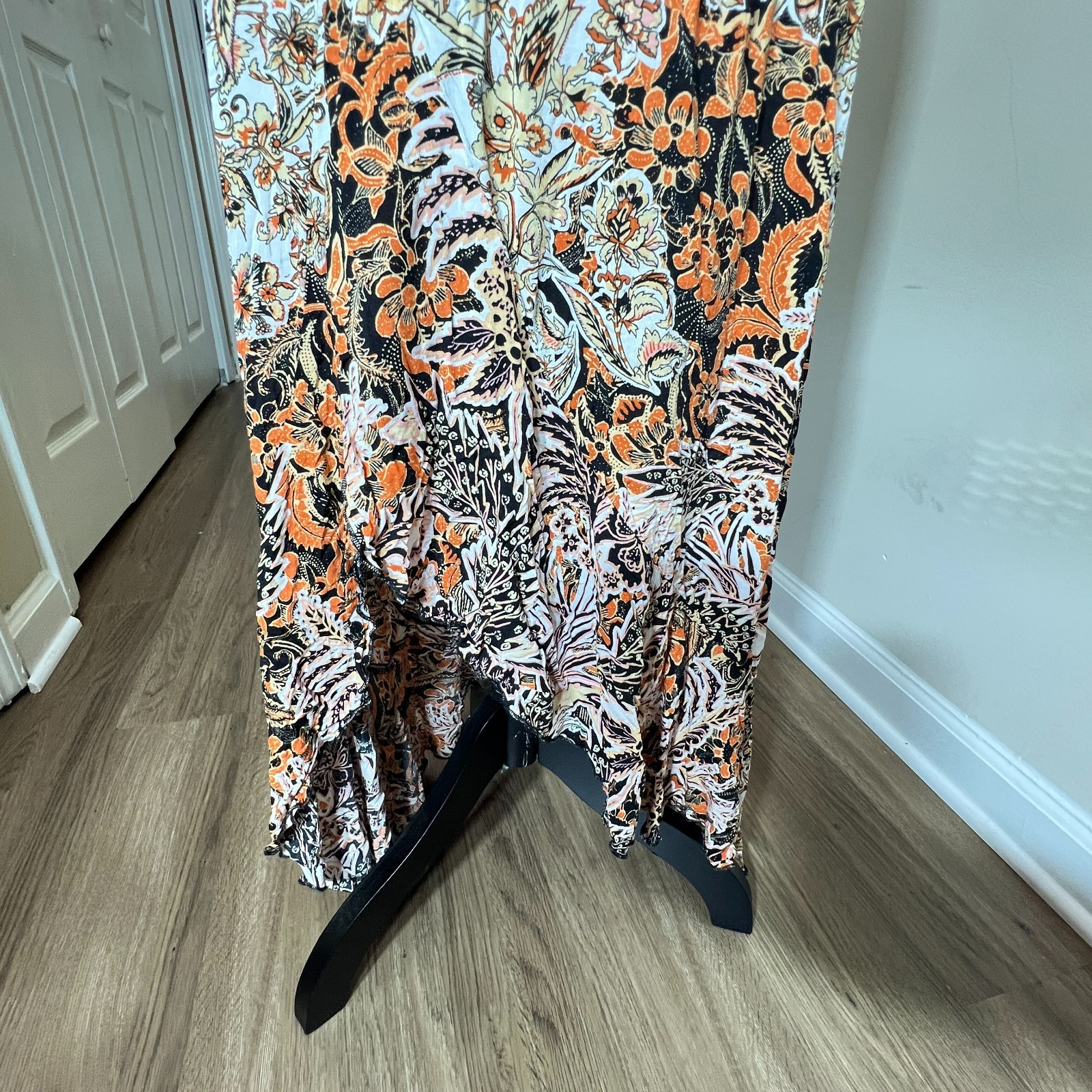 Free People Intimately Forever Yours Maxi Slip Dress XS Boho Paisley Cottagecore
