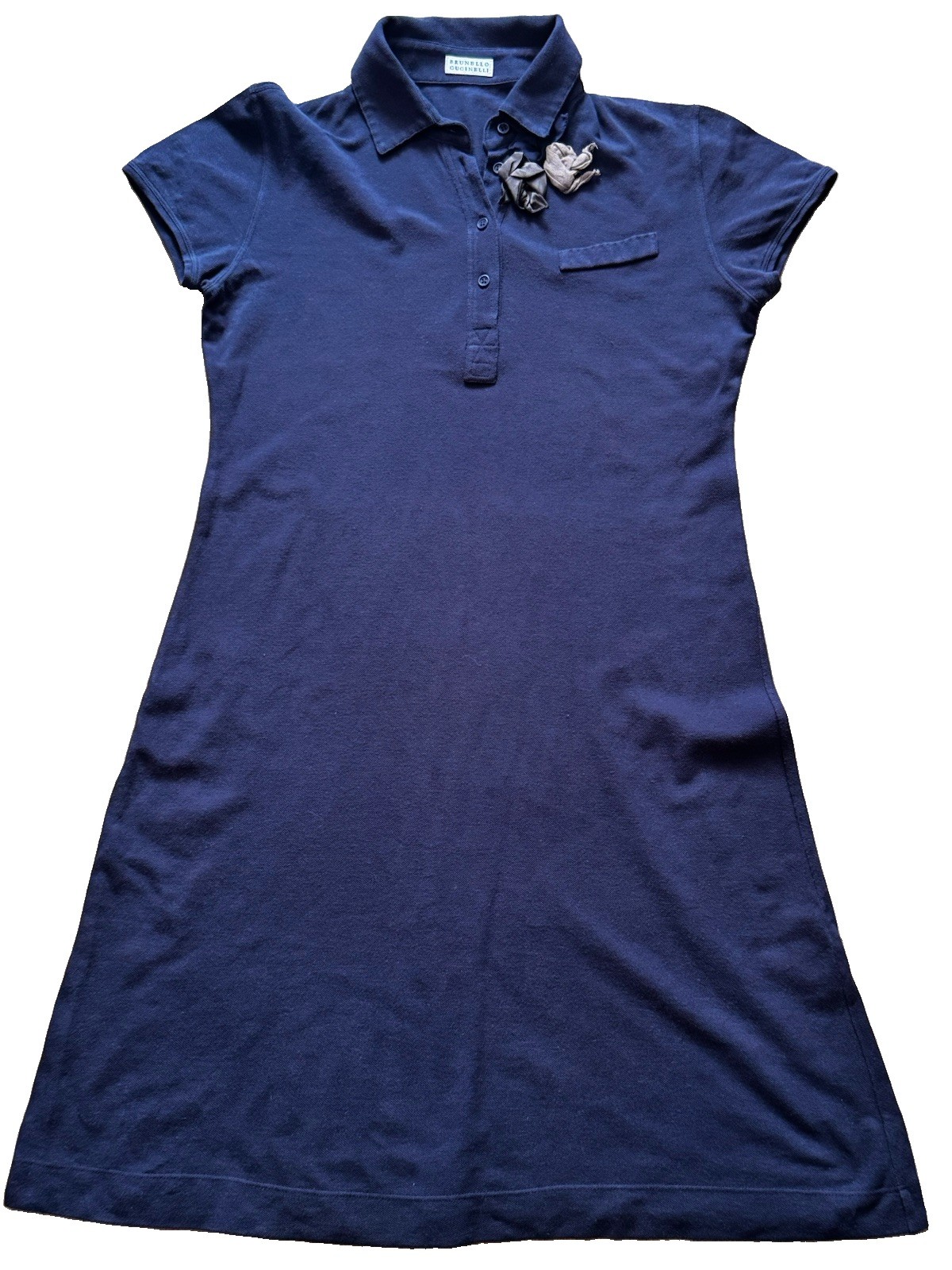 Brunello Cucinelli Smart Designer Blue Jersey Sports Dress M