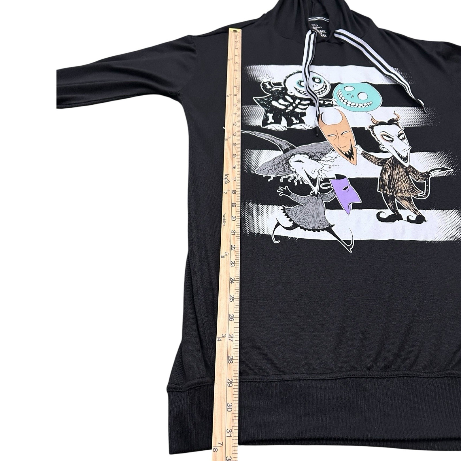 Nightmare Before Christmas Hooded Sleep Shirt Hoodie Dress Black M 8-10 Disney