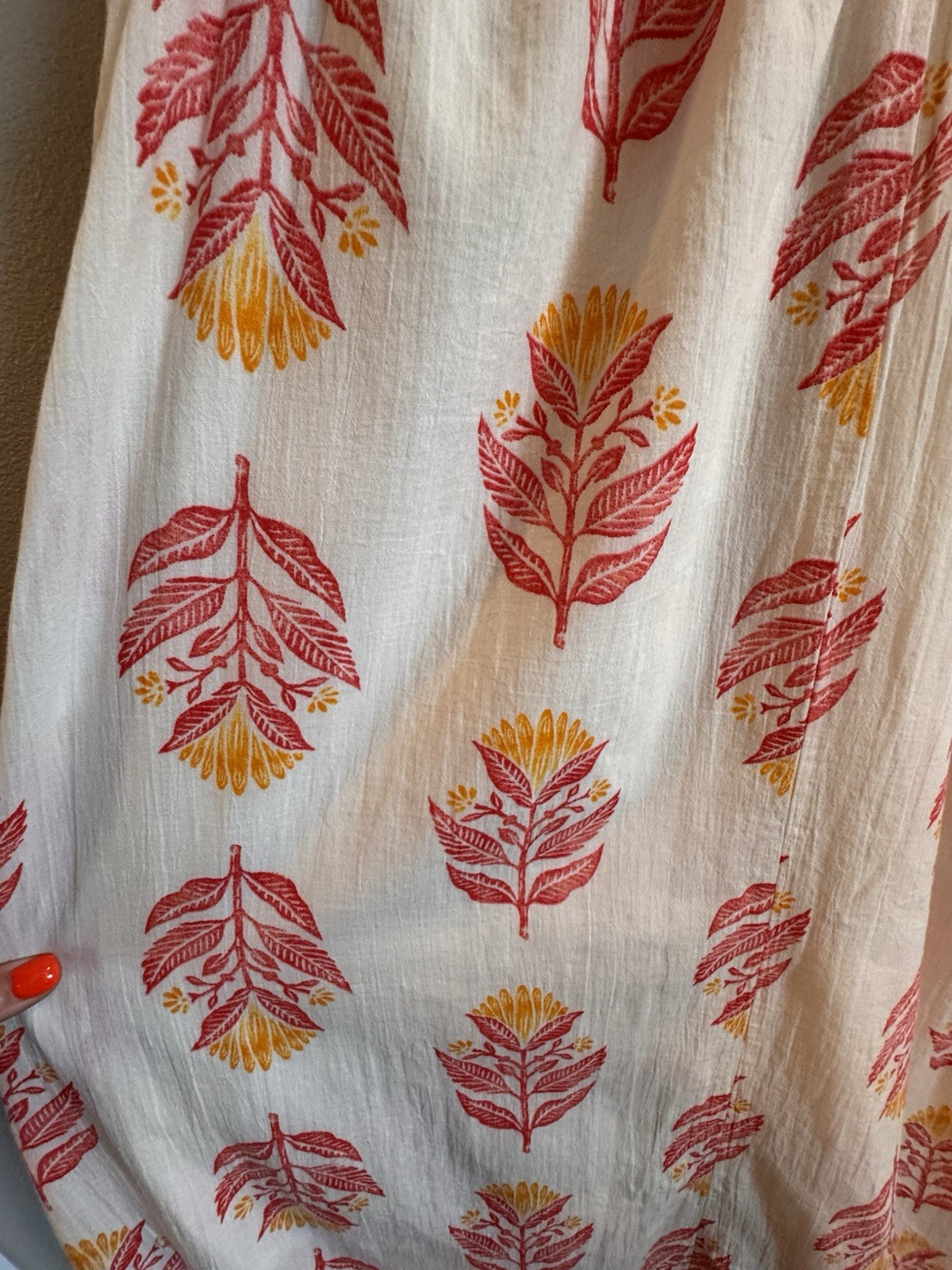 Old Navy White Pink Yellow Floral V-Neck Strappy Midi Sundress Pockets M