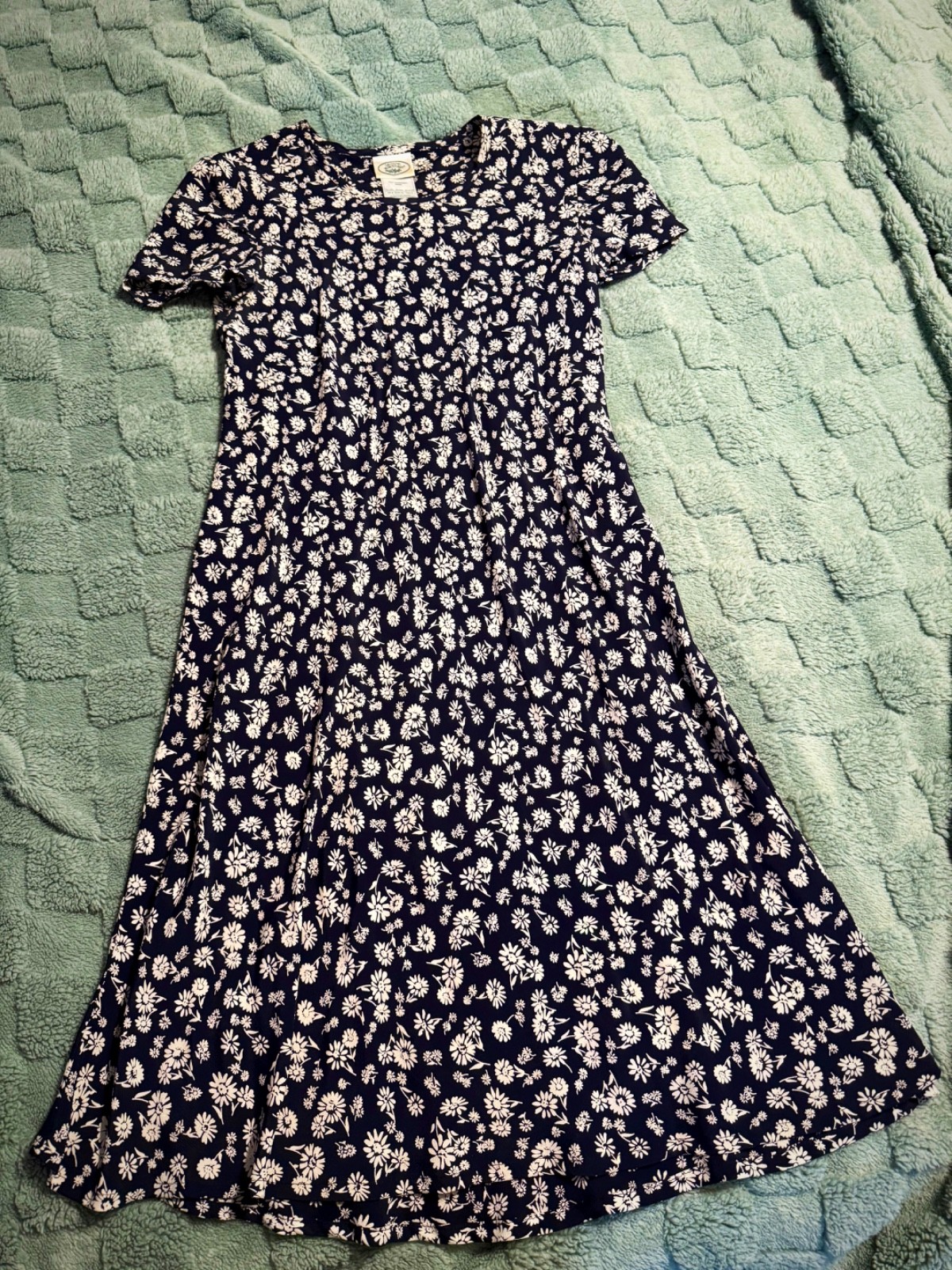 Laura Ashley Navy and white floral dress