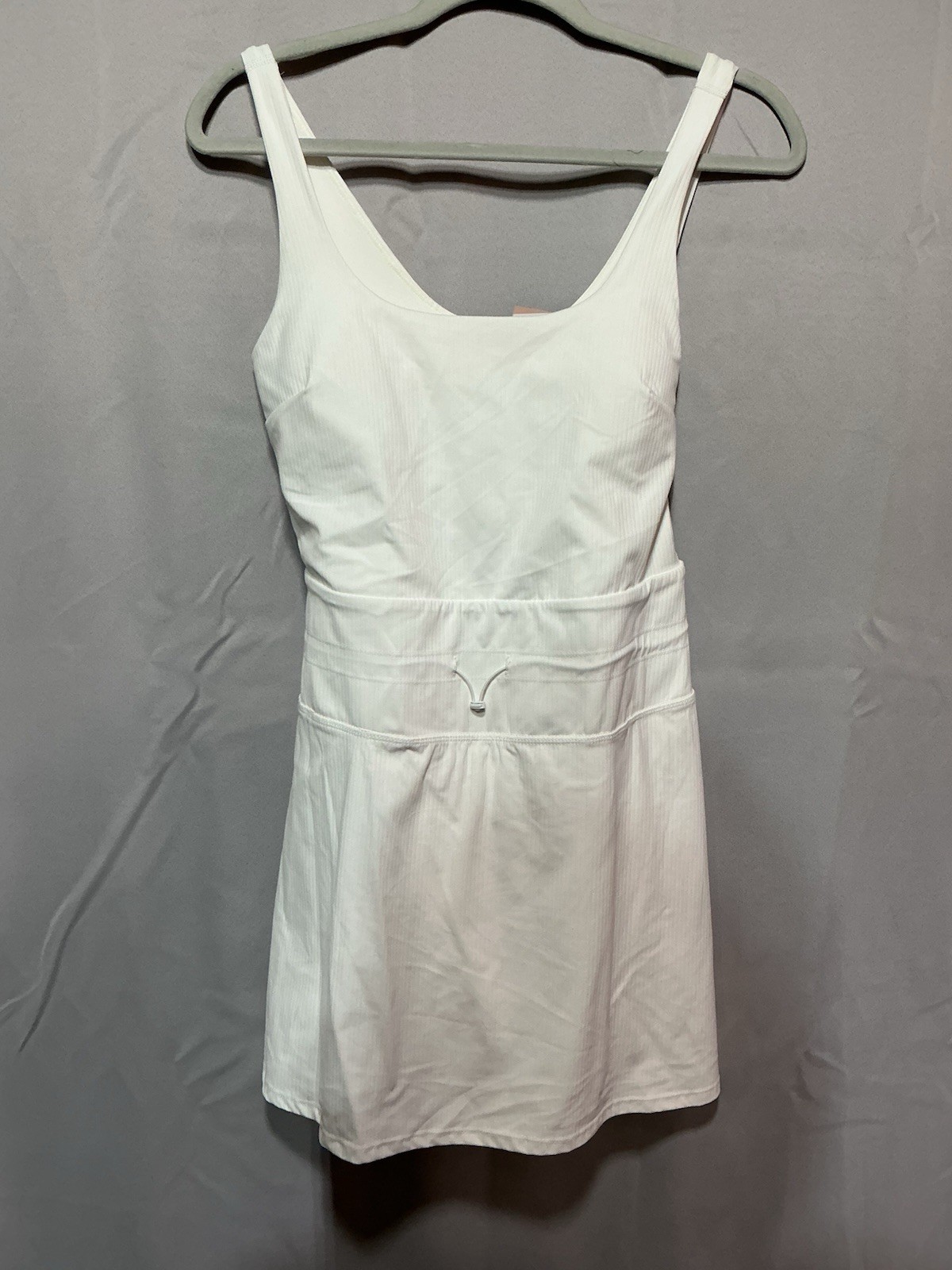 JoyLab White Sleeveless Active Dress with Built in Shorts, Medium (M), NWT,