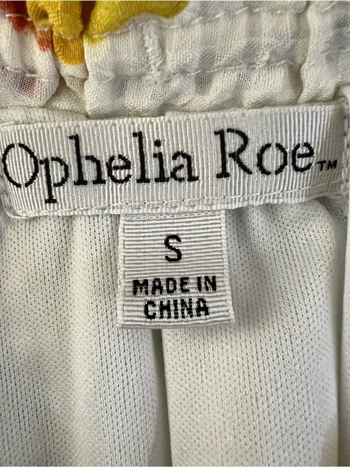 Ophelia Roe Lemon Print Dress Size S