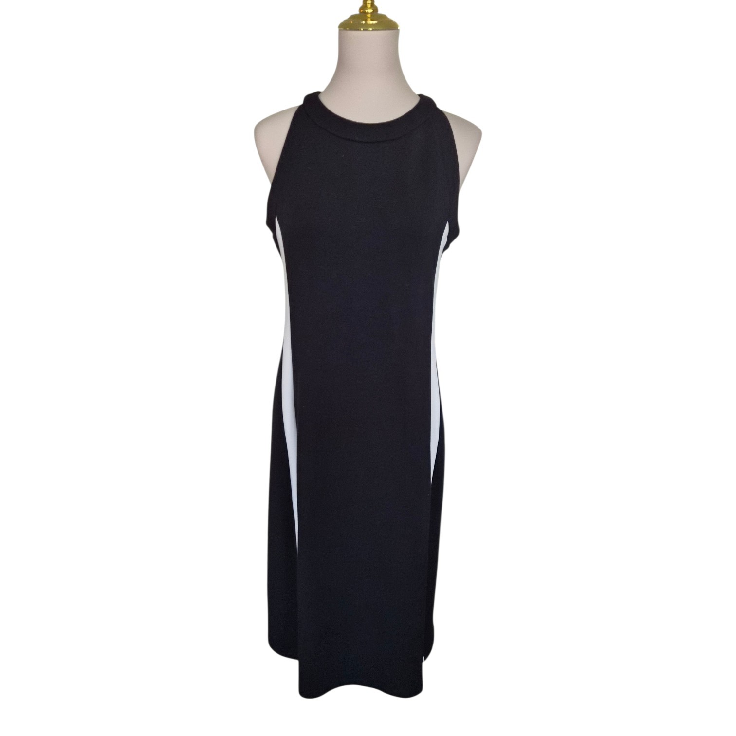 SPANX AirEssentials Sleeveless Black Maxi Dress Side Slit Stretch Size M