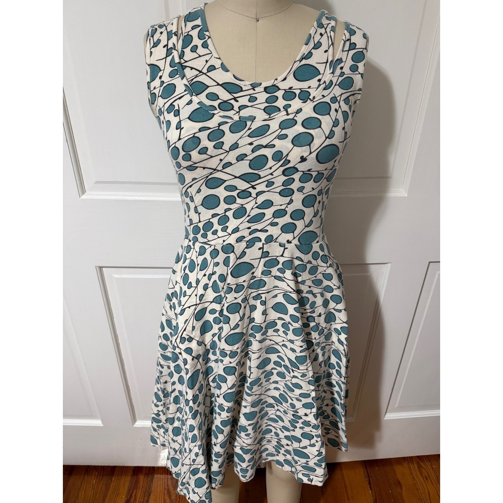 Effie’s Heart MODCLOTH Retro Pin Up Bubble Dots Flare Dress, Small