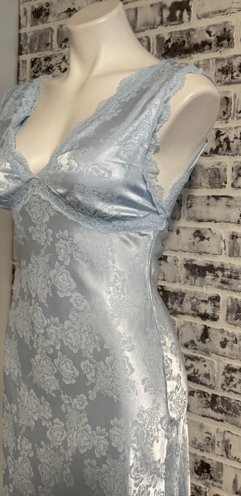 Evolutionary Apparel Small Floral Lace Whimsigoth Babydoll Fairy Maxi Slip Dress