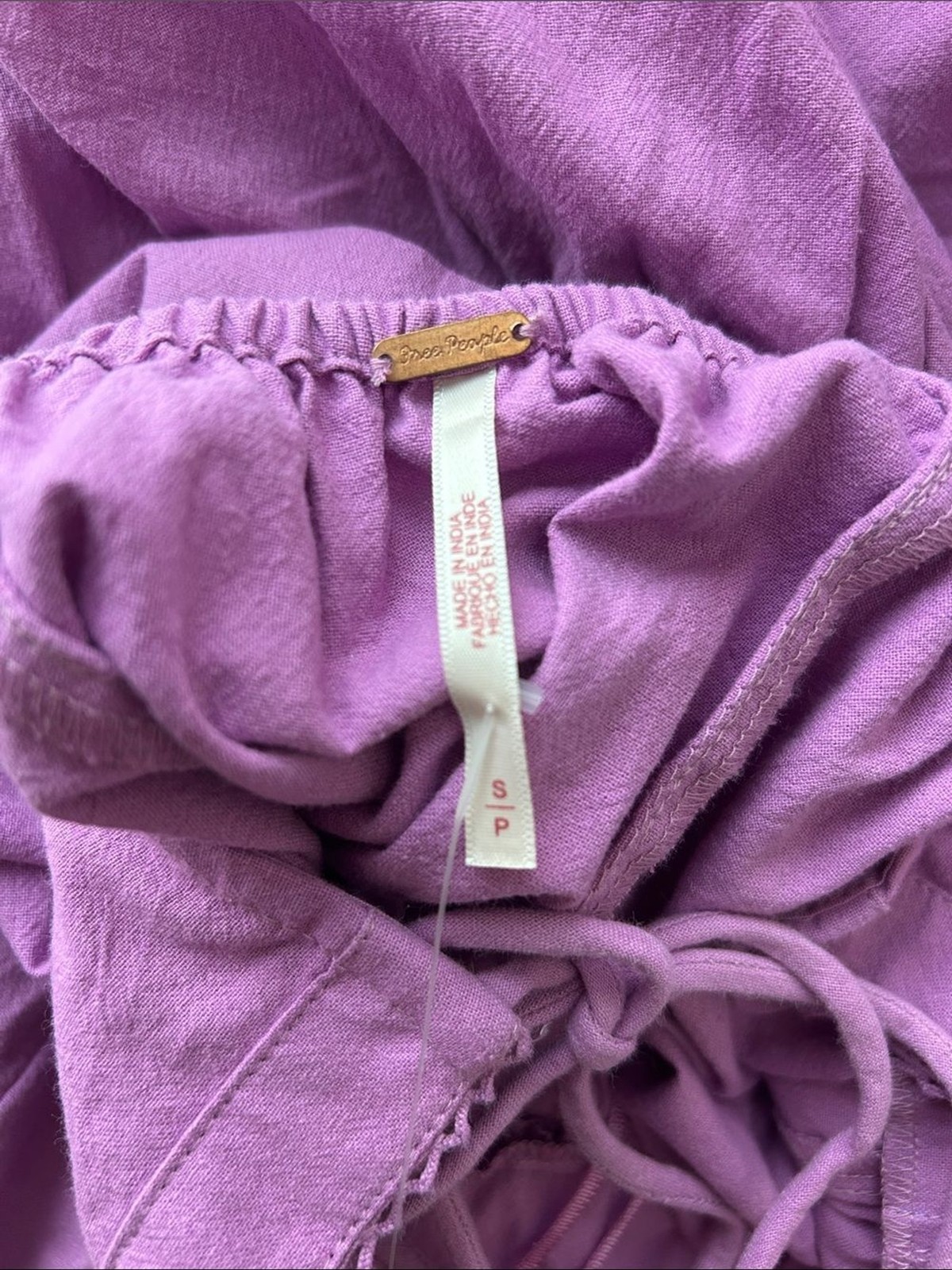 Free People Lilac Halter Button-Front Sundress