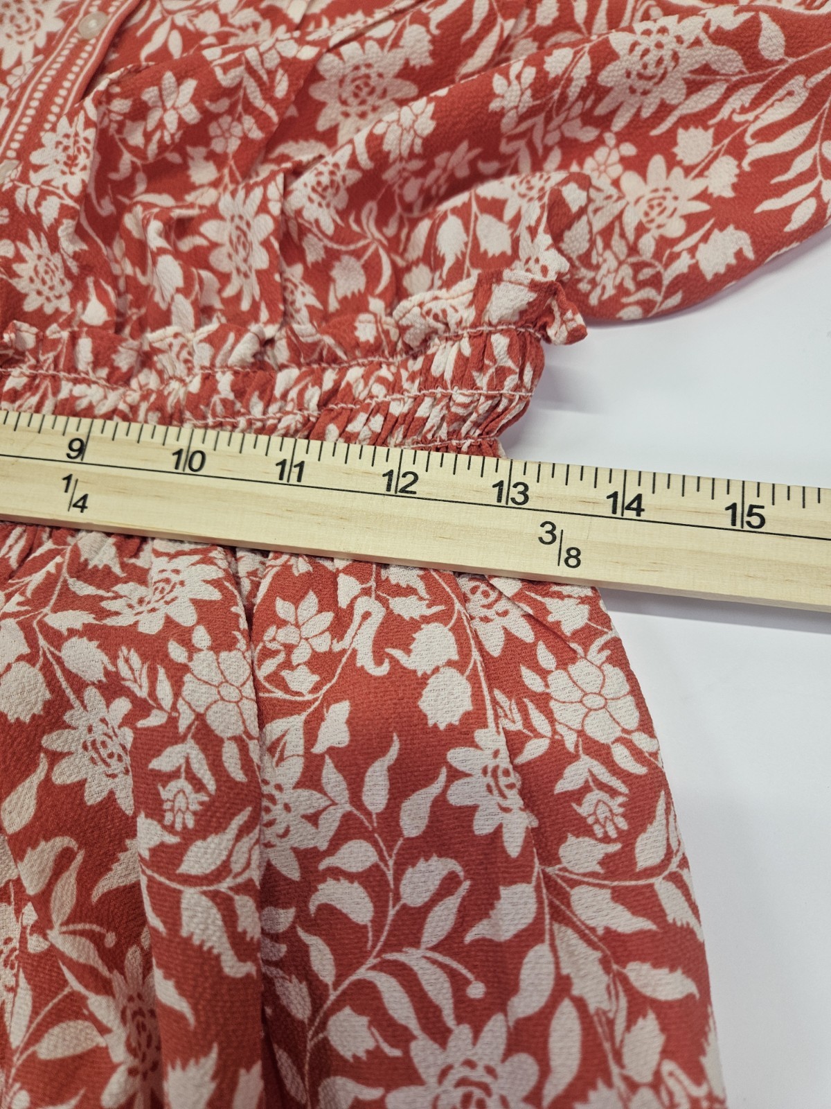 Max Studio NWT Peach Dress Flutter Sleeve Ruffled Floral Tiered Lined Women XL