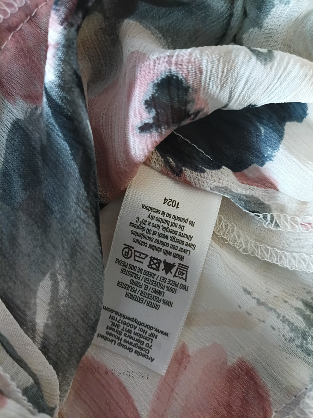 Dorothy Perkins Size 6 Short Sleep Blue Beige Sheer Linen Dress