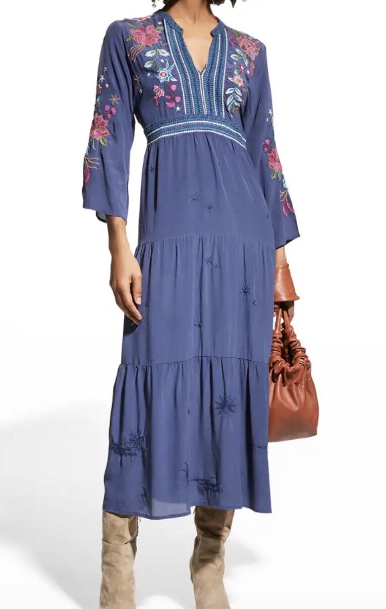 Johnny Was Silk Dress NWT L