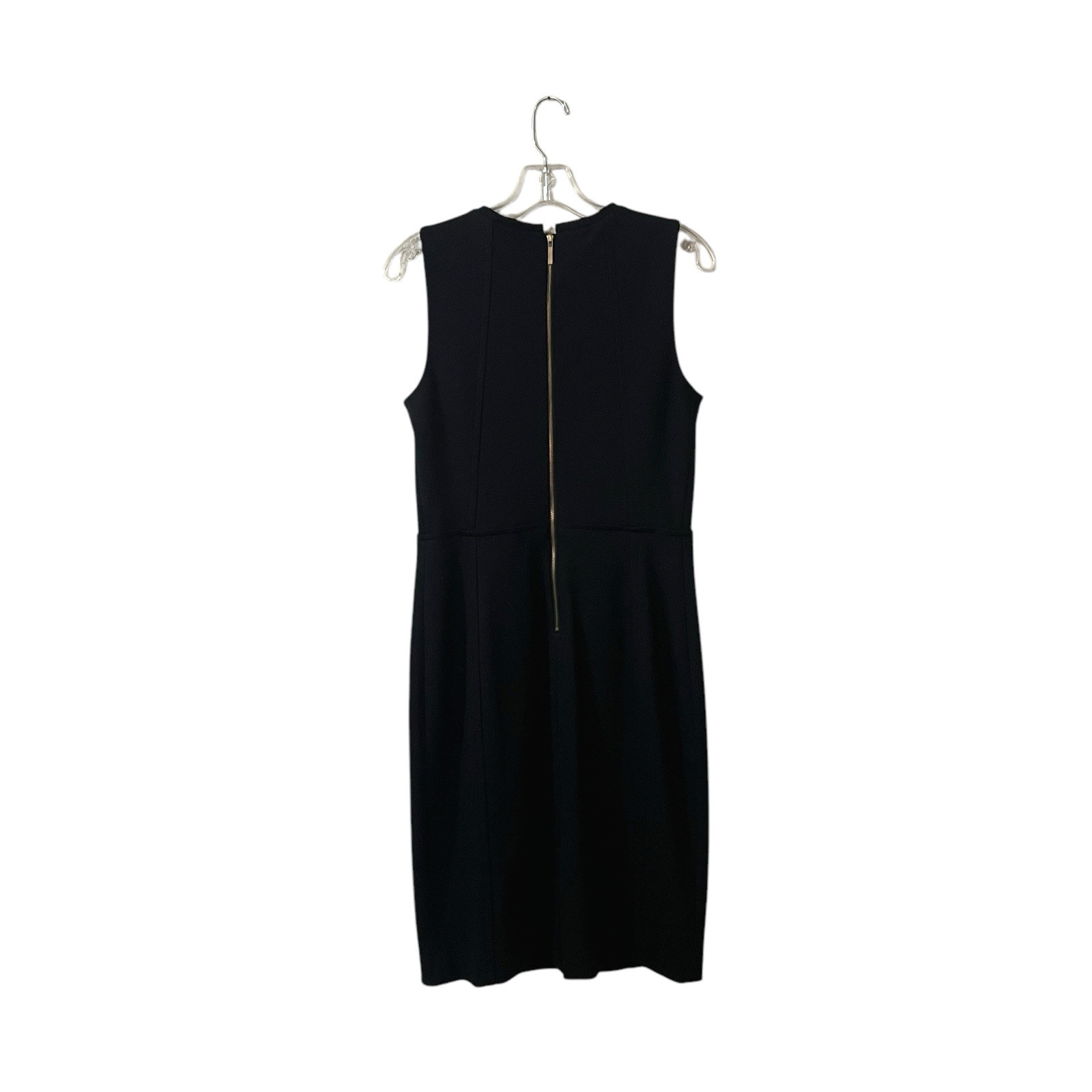 LOFT Sheath Shift Dress Size 6 Black Textured Thick Knit Sleeveless Seamed 70026