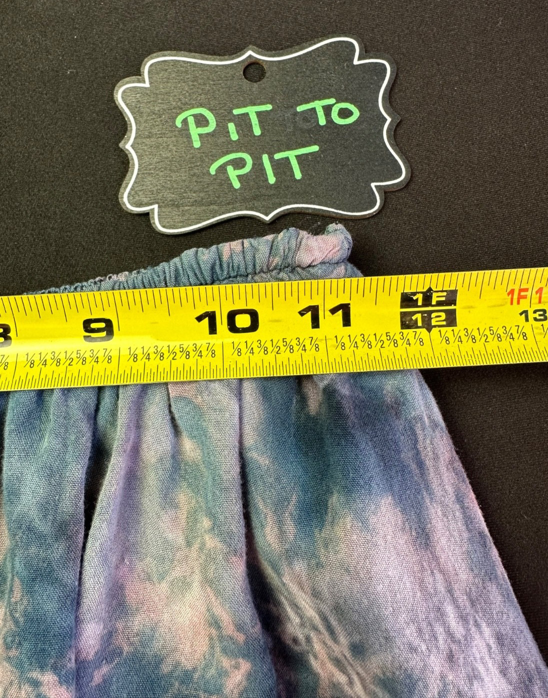 Blue Tie Dye Strapless Smocked Midi Dress M L Tiered Boho Ruffle Summer Beach