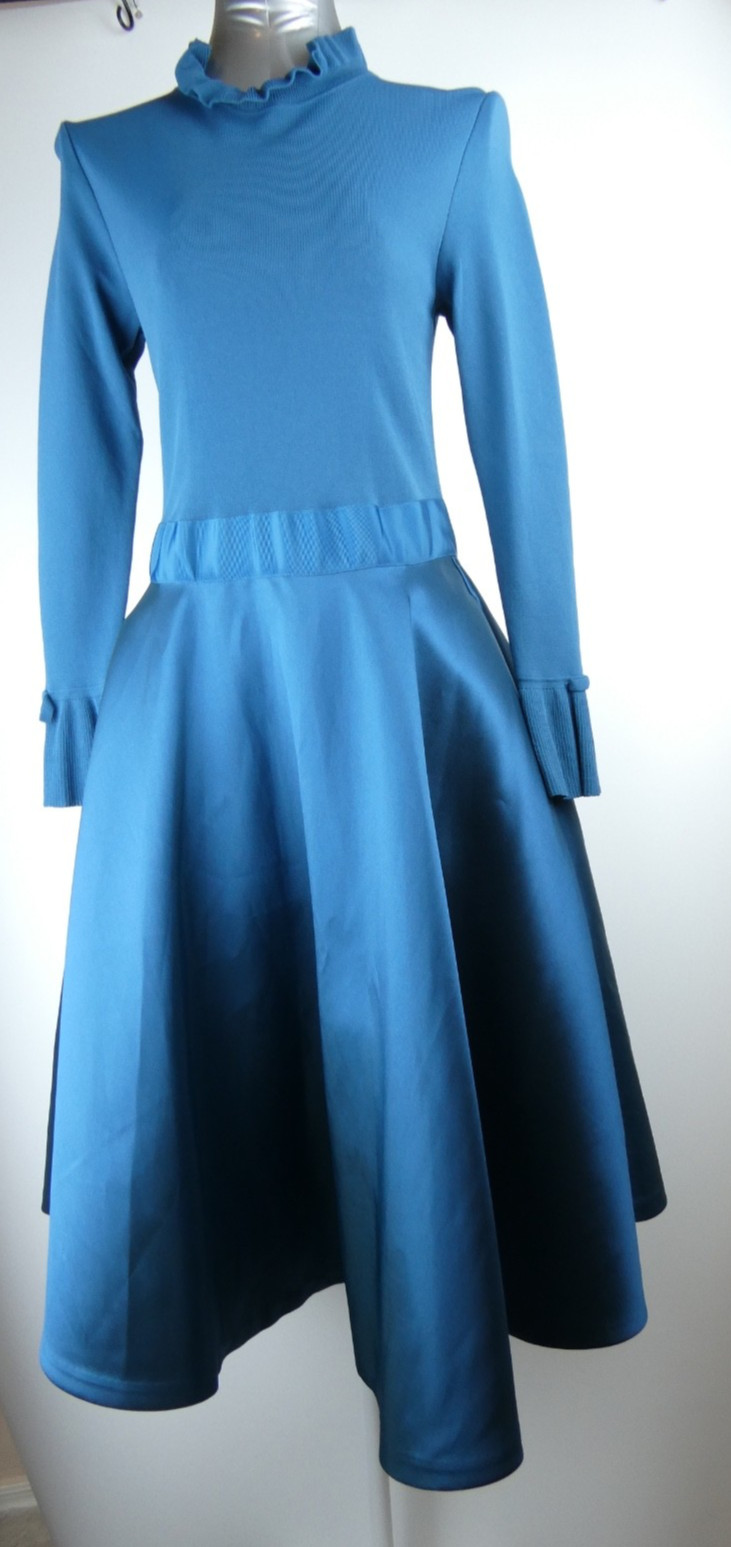 Ted Baker ZADI Frill Cuff Dress, Teal, Size 1