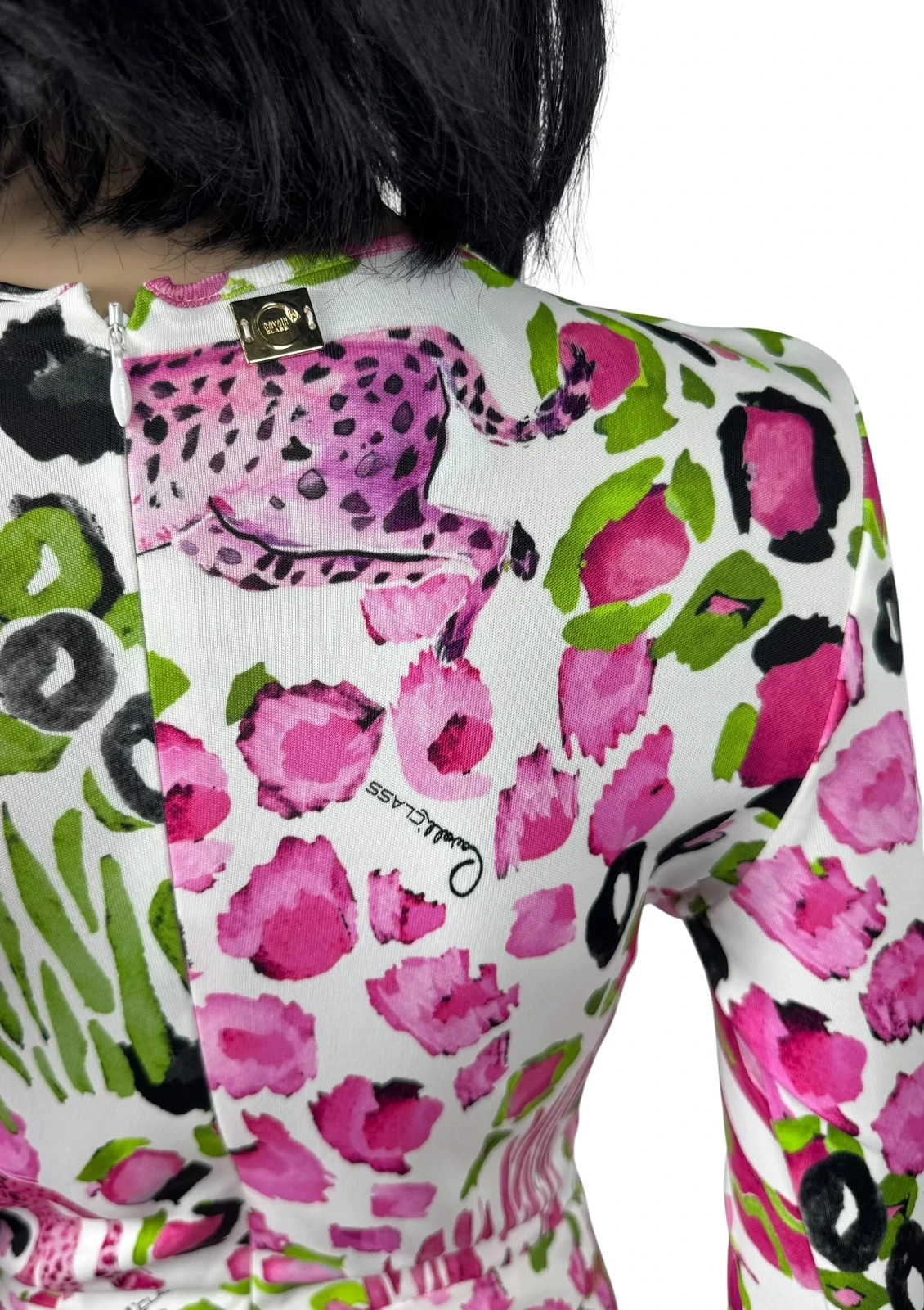 Cavalli Class Dress Animal Print Viscose