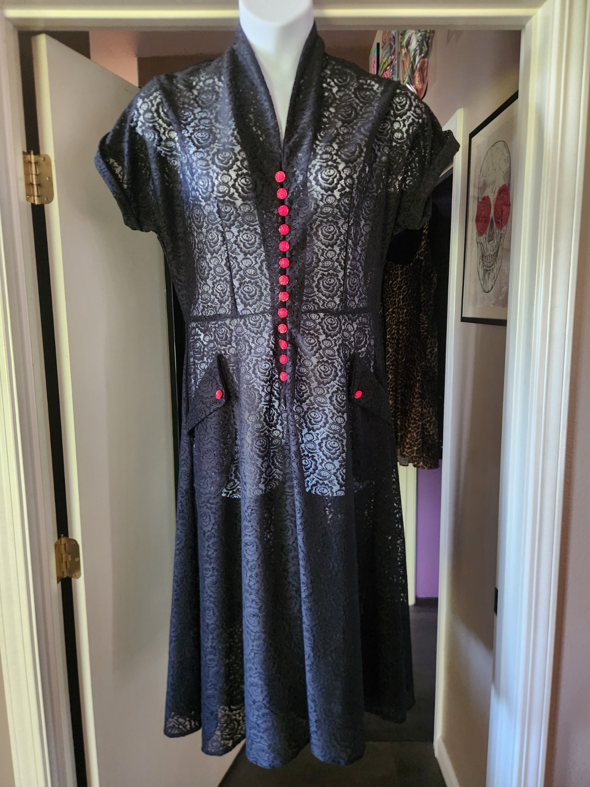 Wax Poetic Clothing Retro Vintage Pinup Girl Lace Housewife Dress NWT 2XL