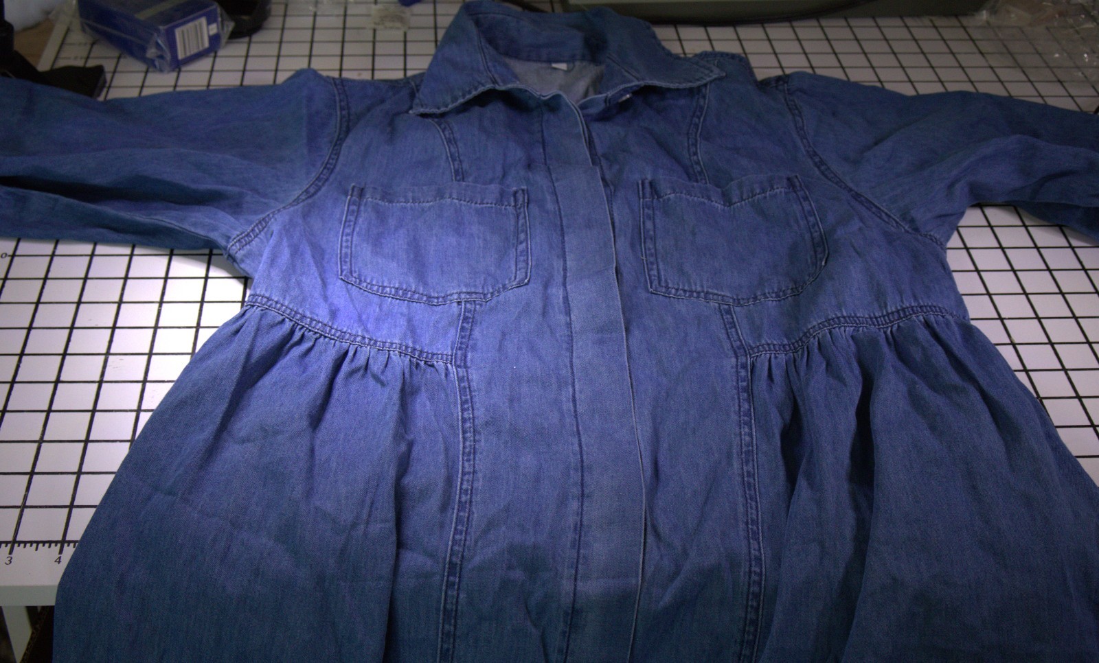 Womens longer denim like dress size xl