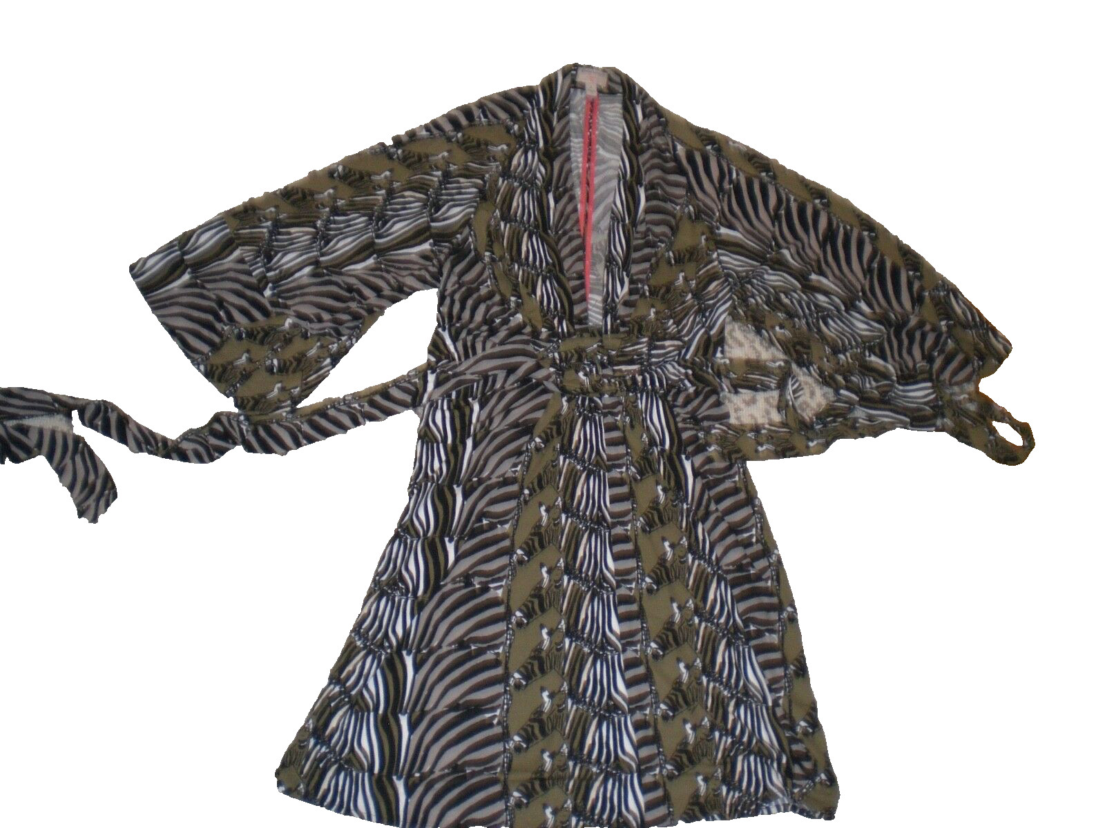 NEW~ Banana Republic Issa Collection Olive Zebra Animal print Dress~2