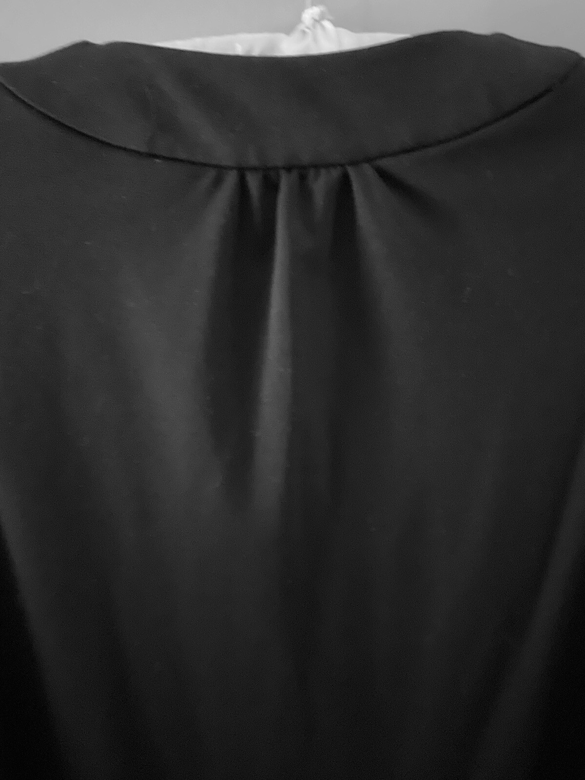 Womens Black Pleated Sheath Dress by MSK – Sleeveless Round Split Neck – Size 10