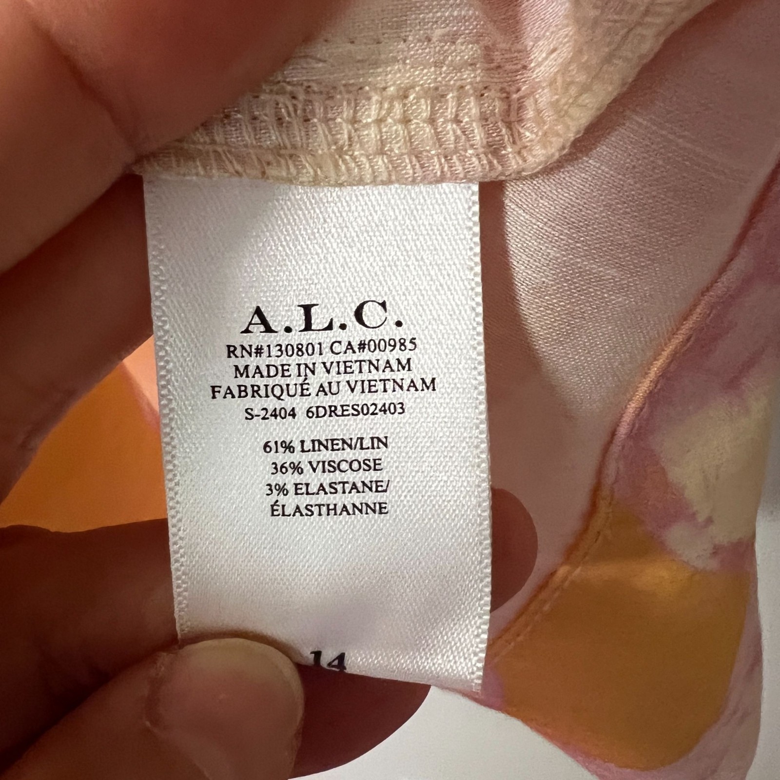 A.L.C. Womens Ava II Printed Linen-blend Mini Shirtdress Size 14 in Cumin Lilac