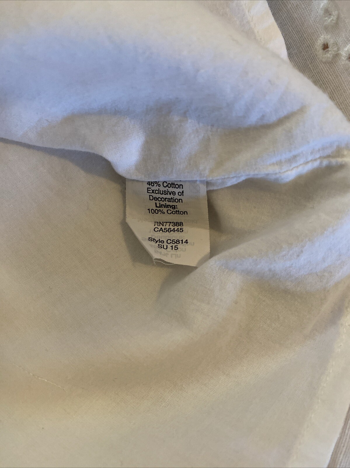 Madewell White Eyelet Overlay Open Back Dress Size 6/S Sleeveless Beachy Boho