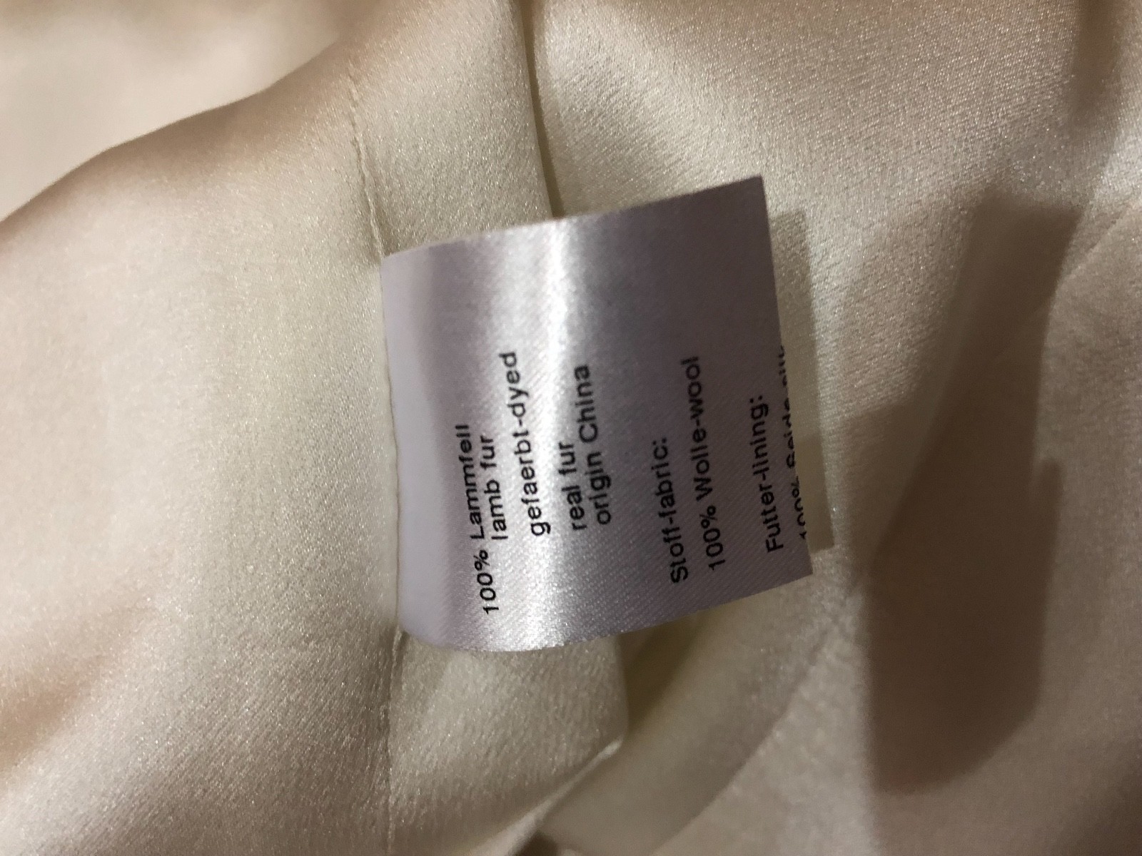 Akris Shearling Fur-Trimmed Apron Ivory Dress Size 12