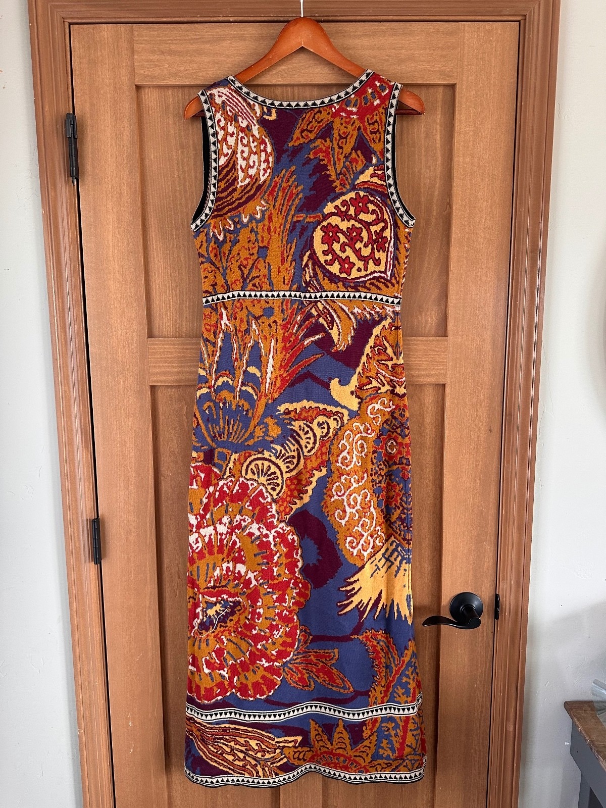 Peruvian Connection 100% Pima Cotton Knit Sleevless Maxi Dress Women’s Medium