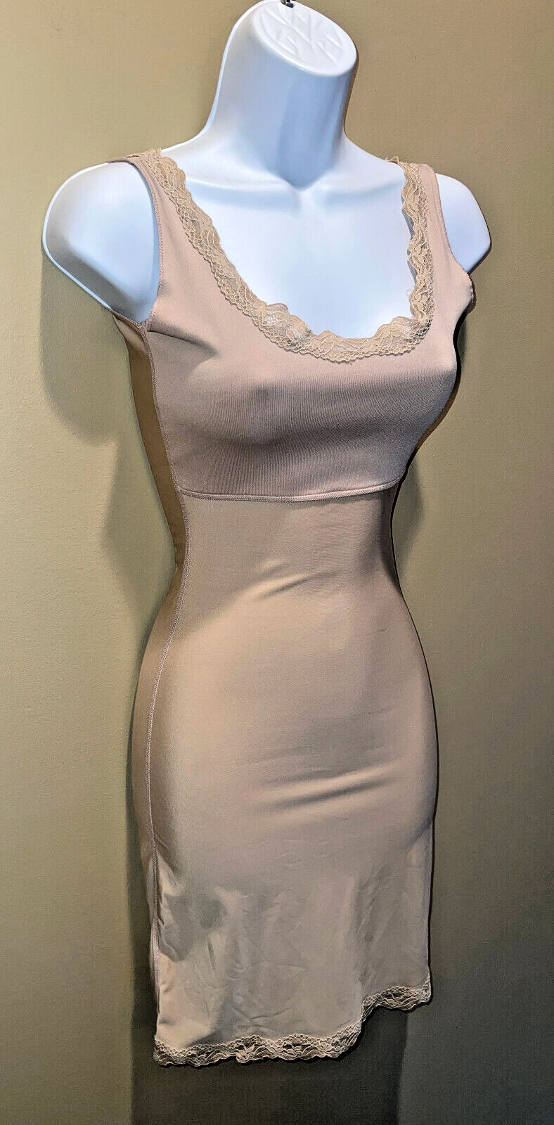 SPANX By Sara Blakely, Scoop Neck Light Control Slip In Beige, Size Small