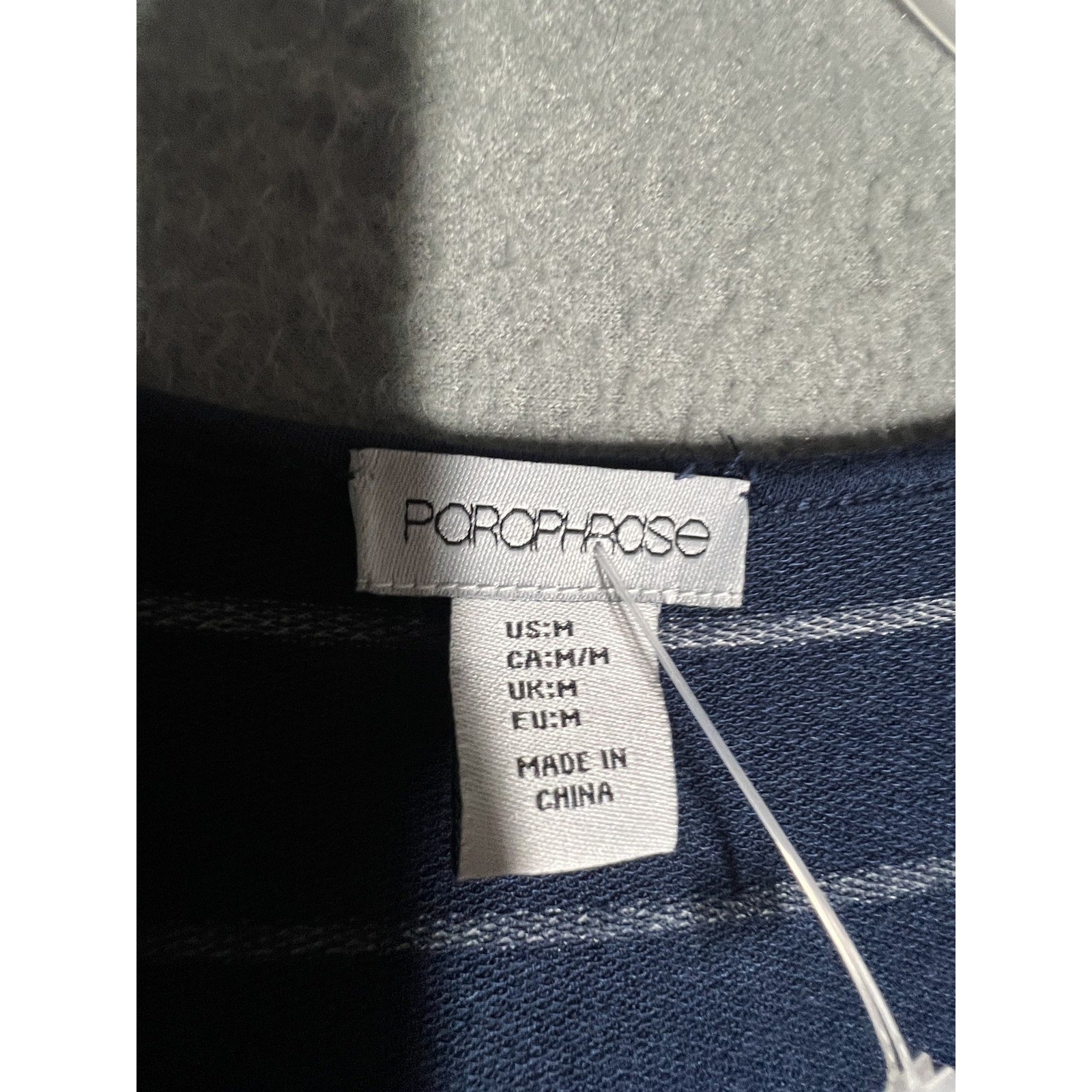 Paraphrase Women’s M Navy White Striped 3/4 Sleeve Scoop Neck Knit Dress
