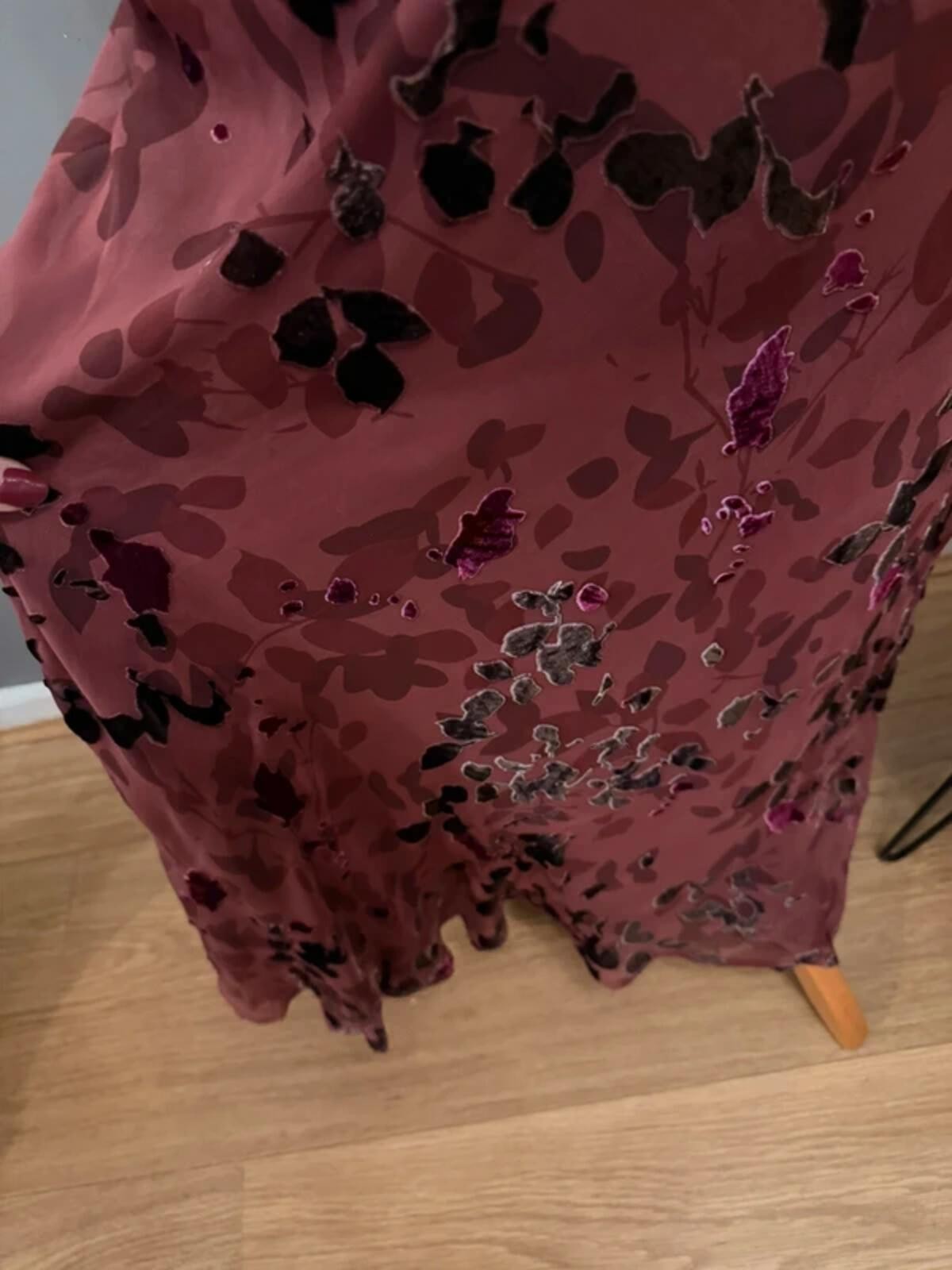 Monsoon Velvet Devoré Silk Blend Maxi Dress – UK 16 BNWT