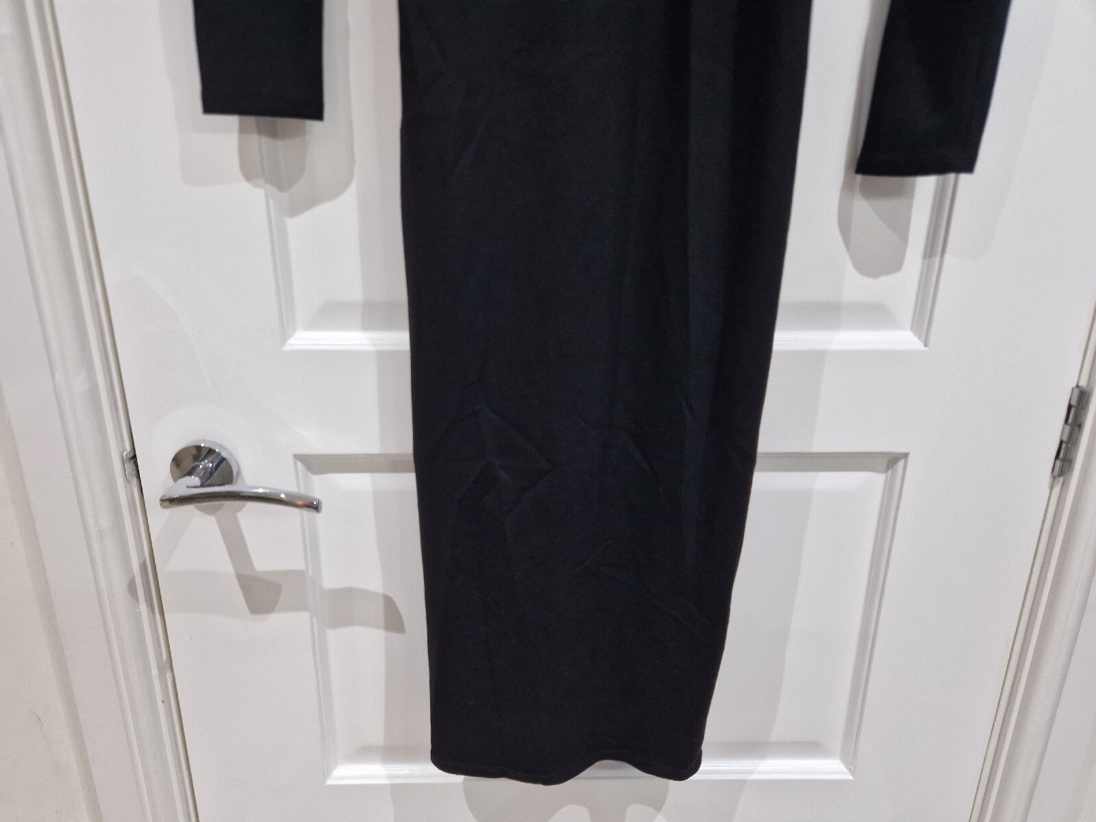 Anthropologie Twisted Front & Back Midi/Maxi Dress Size UK 8 Black New No Tags